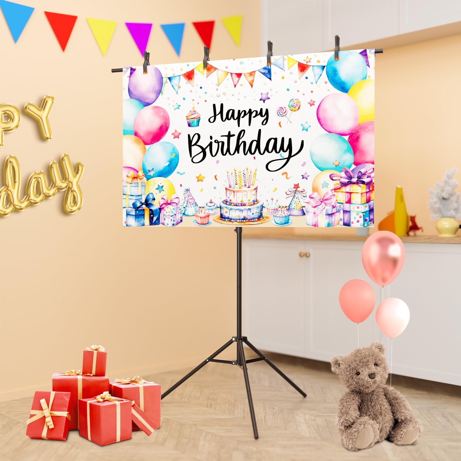 Emart T Shaped Backdrop Stand   8.5X5Ft   Portable T Stand Backdrop Holder, Photo Back Drop Adjustable Stand With Clips, Photogr