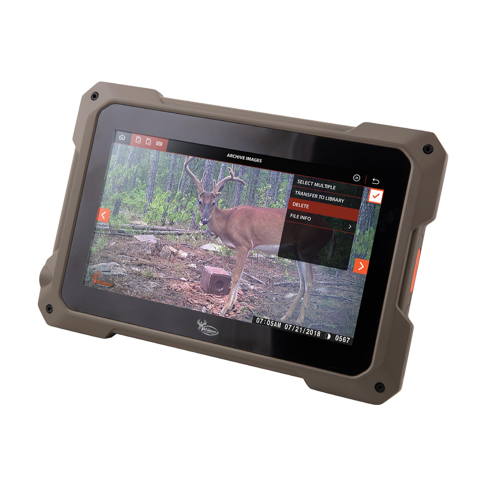 Wildgame Innovations Trail Pad Tablet Vu70 Dual Sd Card Viewer For Hunting & Wildlife Observation Durable Weather Resistant Memo