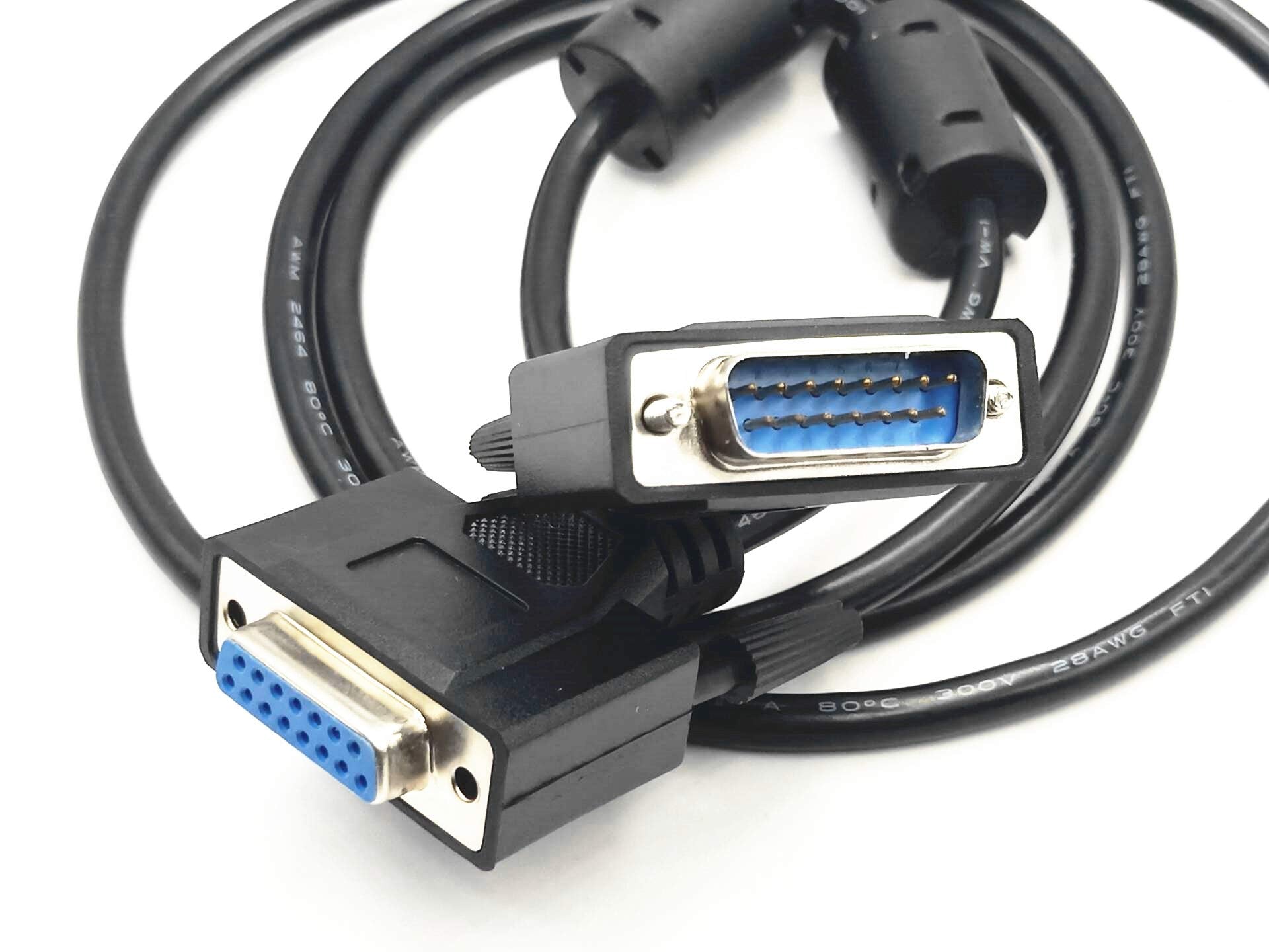 5Ft Db15 15 Pin Male To Female Connector Extension Cable Cord Black