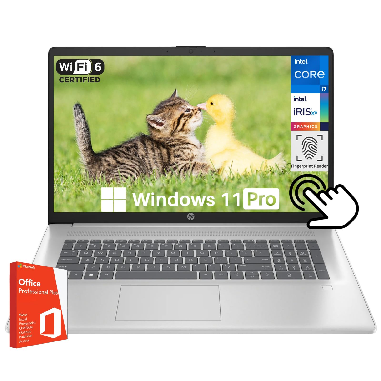 Hp 17'' Touchscreen Business Laptop, Microsoft Office Pro Lifetime, Intel 10-Core I7-1355U(Up To 5 Ghz), 64 Gb Ram, 4 Tb Ssd, Hd