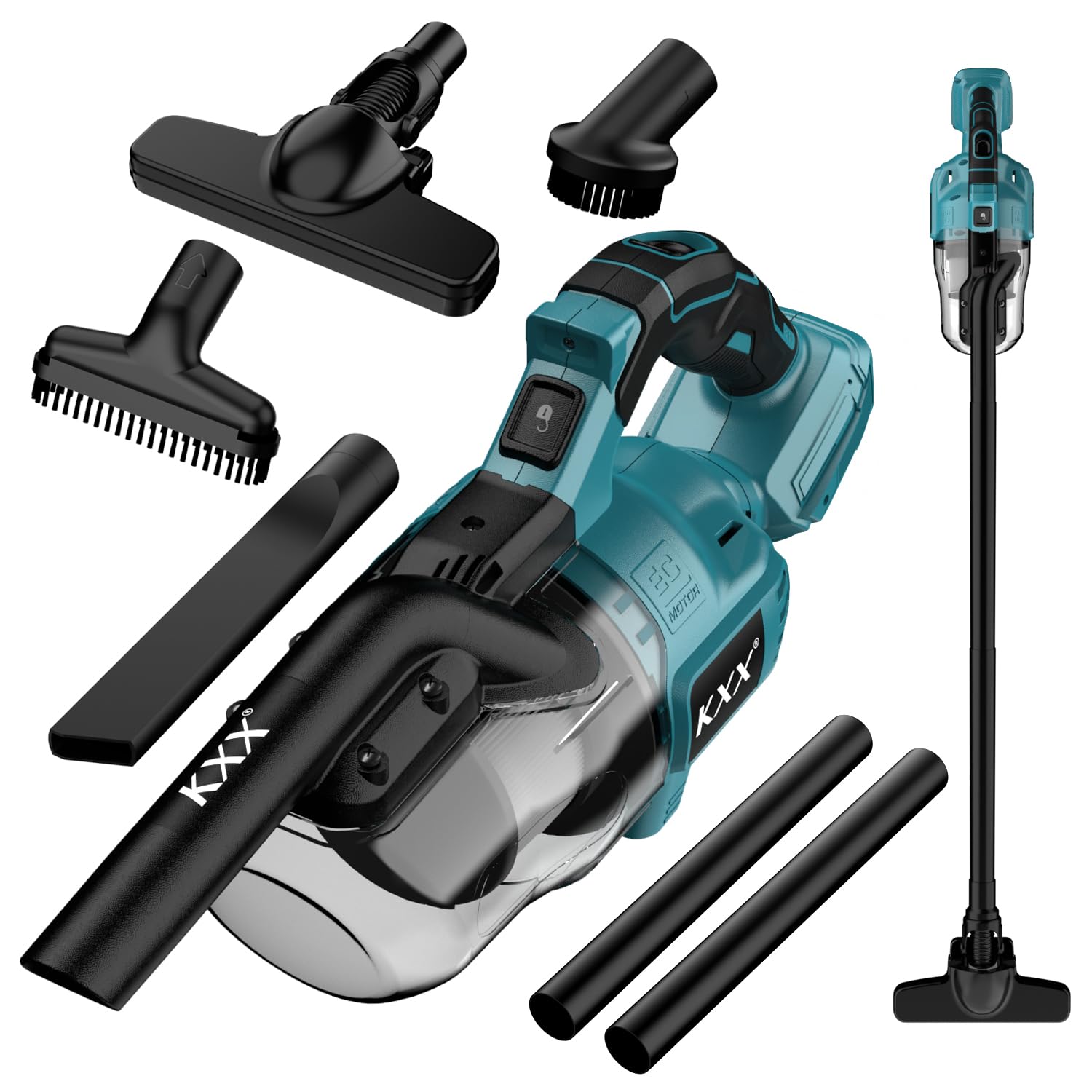 Kxx Cordless Vacuum For Makta 18V Battery, Handheld Electric Power Vacuum Cleaner For Hardwood Floor Carpet Pet Hair Car (No Bat