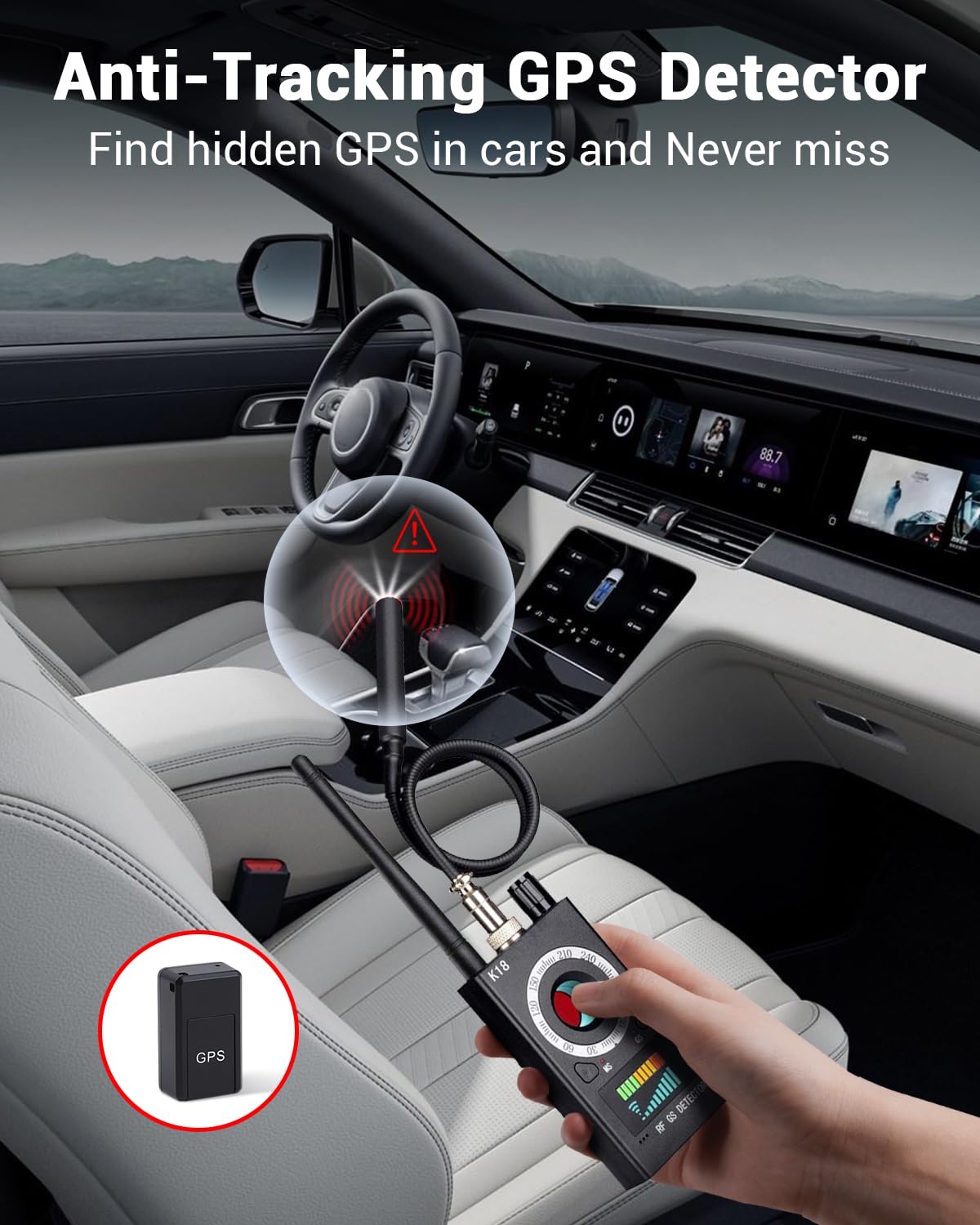 Hidden Camera Detectors, Anti Spy Camera Finder, Gps Tracker Detector, Hidden Devices Detector For Airbnb, Hotels, Bathroom, Hom