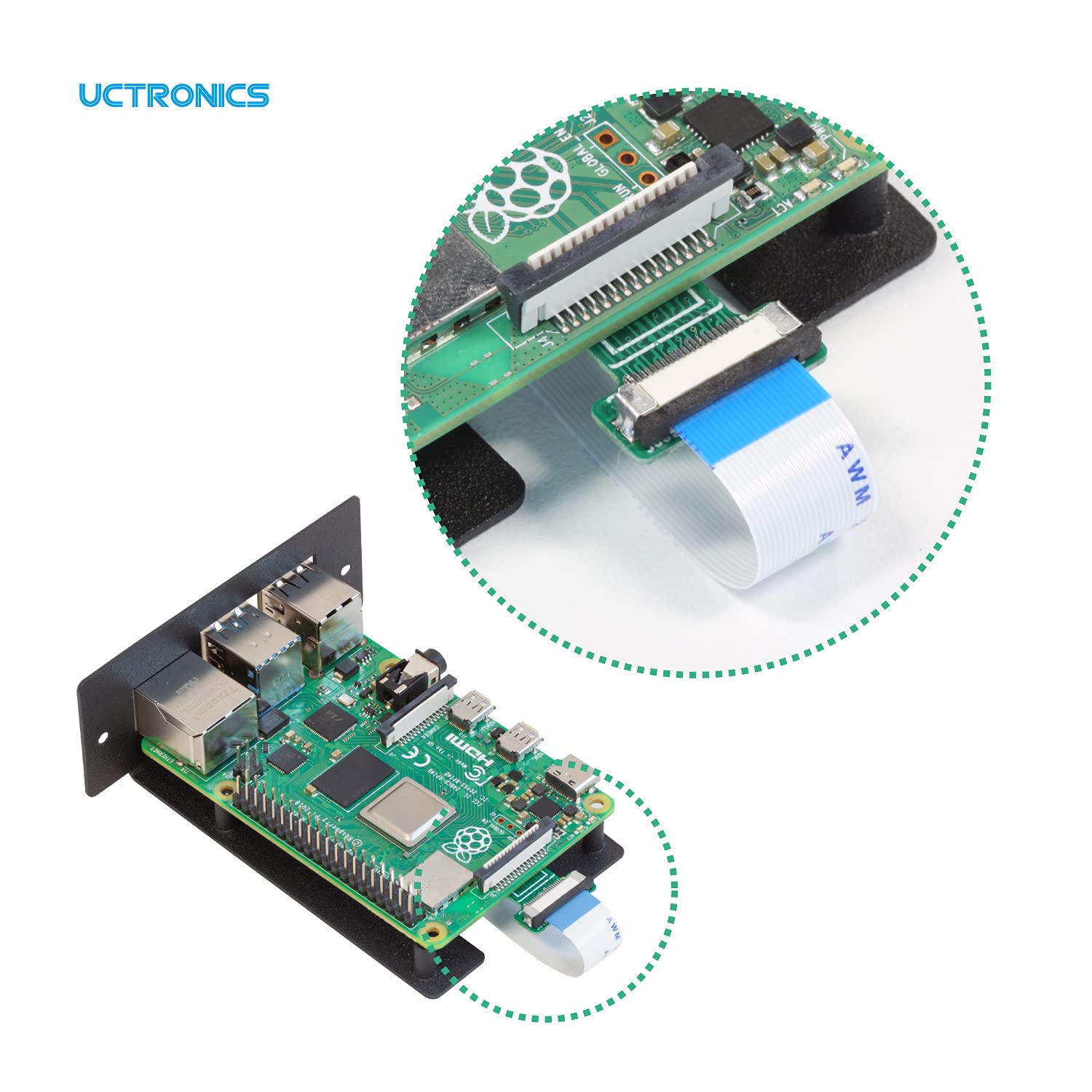 Uctronics Micro Sd To Micro Sd Card Male To Female Flexible Extender, 15Cm/5.9In Micro Sd Card Extension Cable Adapter Compatibl