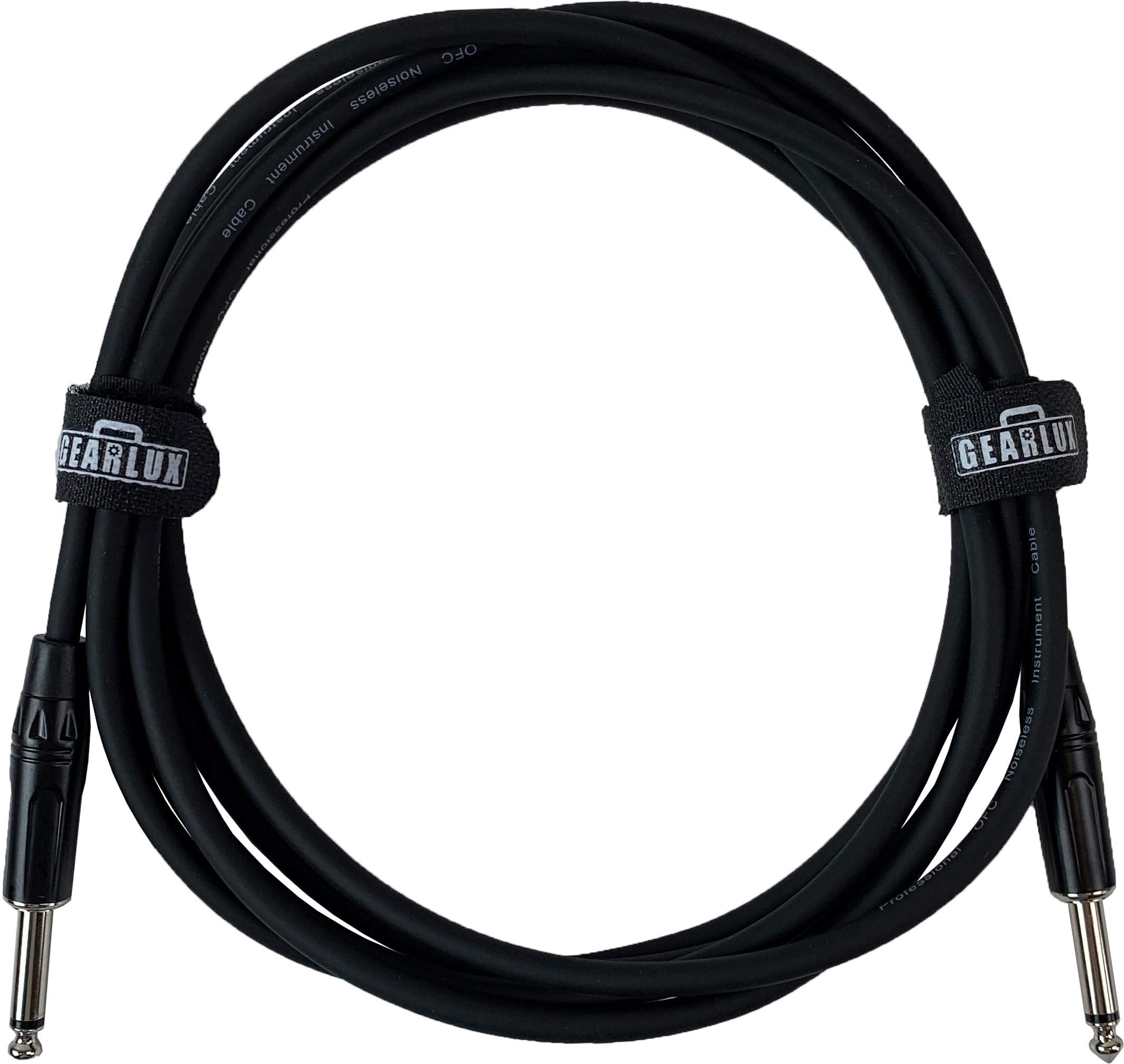 Gearlux Instrument/Guitar Cable, Black, 10 Foot   2 Pack