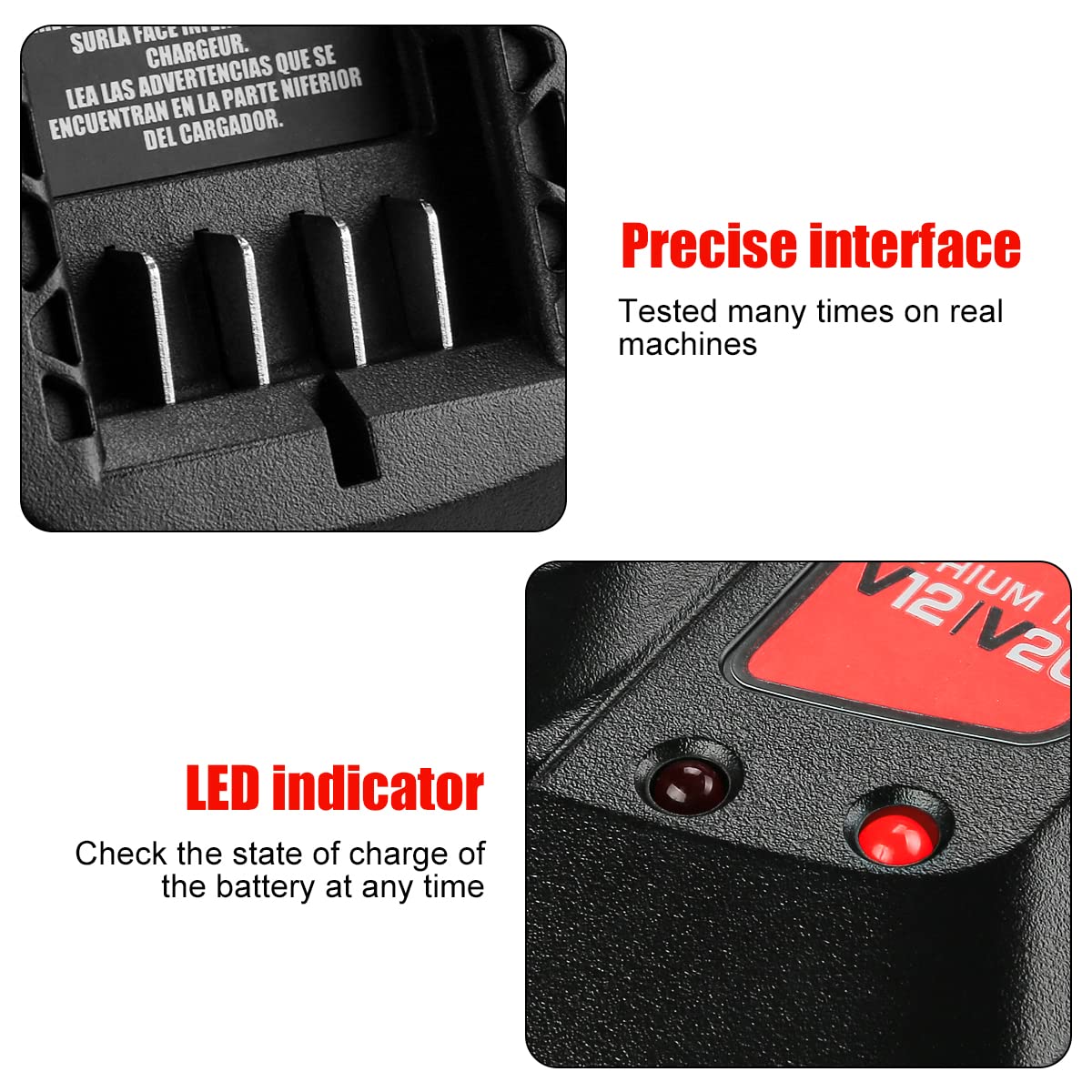 Powilling V20 Battery Charger, Led Charging Indicator, Compatible With All Craftsman V20 Power Tool And Outdoor Tool Batteries (