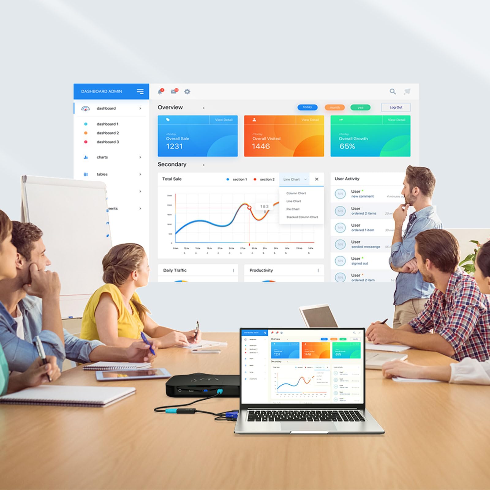 Mt-Viki Vga To Hdmi Adapter, 1080P Converter With Audio+Usb Power From Vga Computer/Laptop To Hdmi Tv/Monitor, Male To Female (1