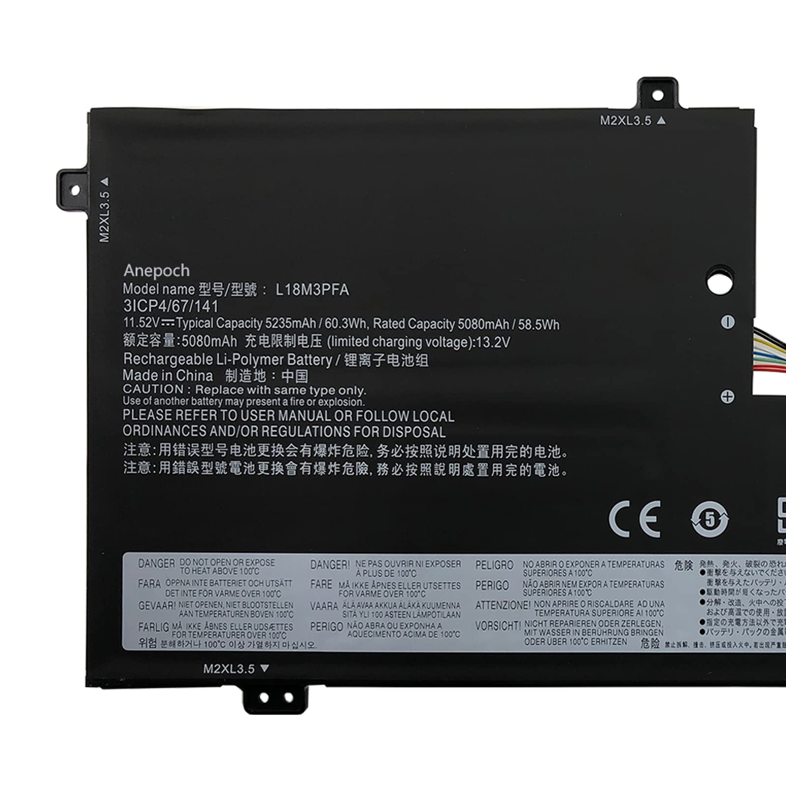 Anepoch L18M3Pfa Laptop Battery Replacement For Lenovo Yoga C740 15Iml C740 15 81Td Series Notebook L18D3Pf2 5B10T83739 5B10T837