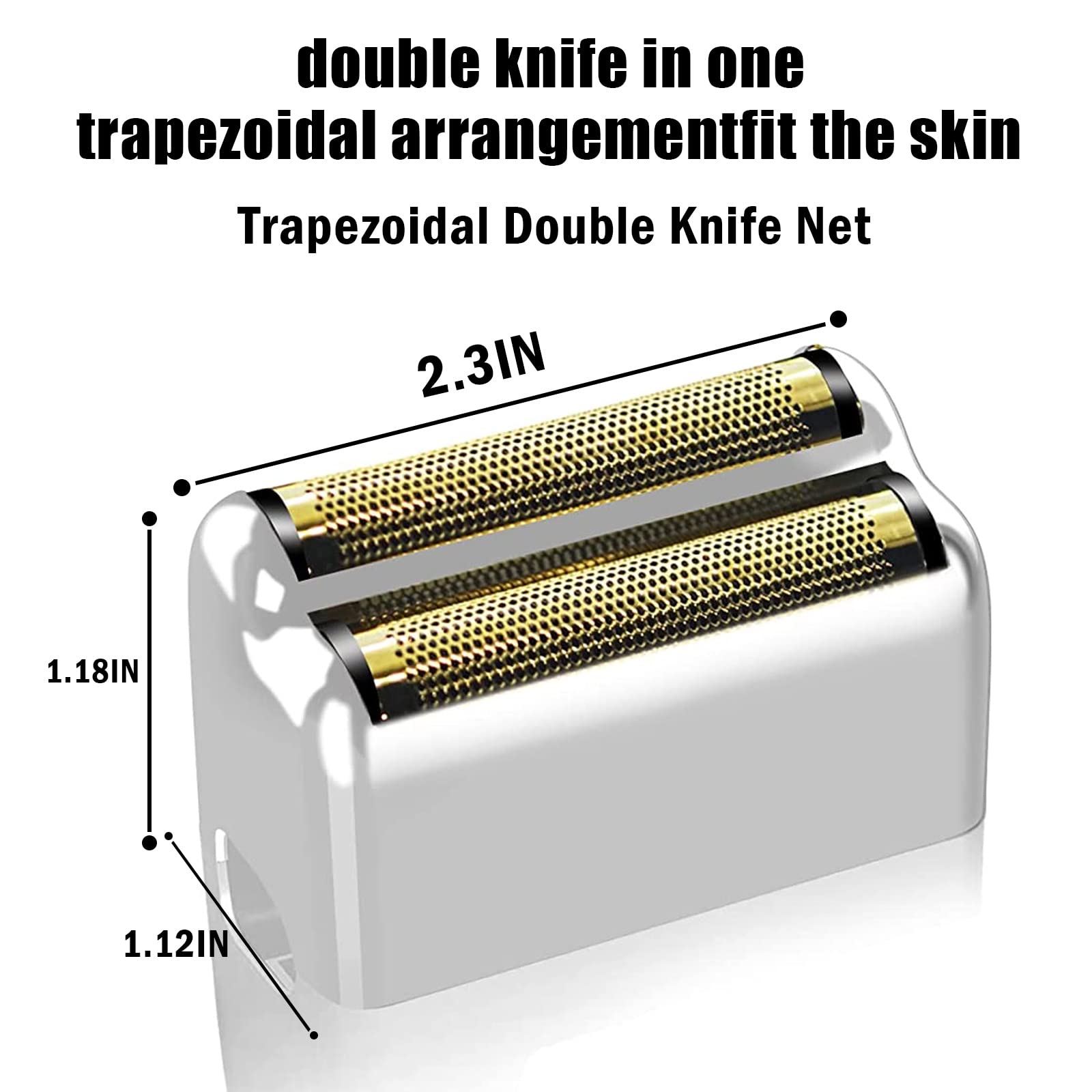 Shaver Replacement Foil And Cutters Compatible With Babylisspro Barberology Double Fxfs2 (Silver)