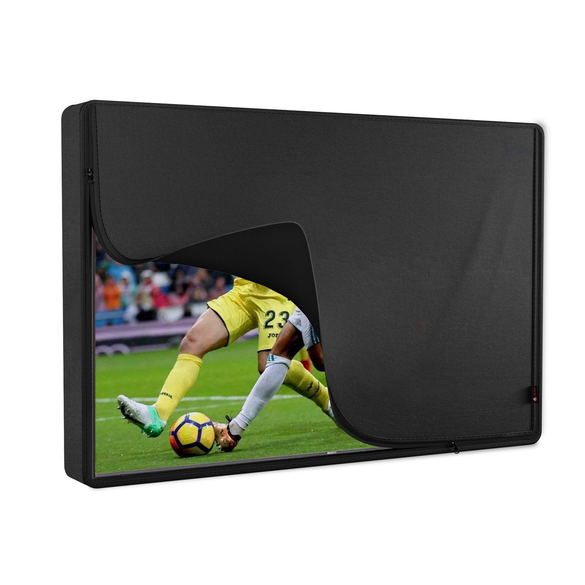iBirdie Outdoor TV Cover 28 to 32 inch Waterproof, Cover Size 29''W x 19''H, Weatherproof, with Zipper for Outside Flat Screen 28 to 32 inch TV, Black, 600D Thick Fabric Protector