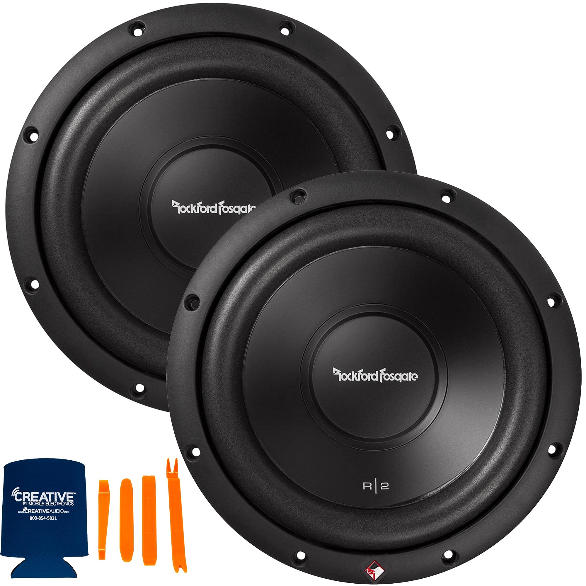 Pair Of Rockford Fosgate R2D4 10 Prime R2 Dvc 4 Ohm 10 Inch 500 Watts Peak Subwoofer
