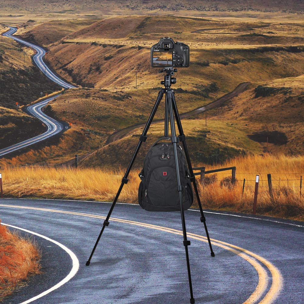 Abithid Camera Tripod For Dslr,Phone Holder Tripod For Camera, Compact Light Video Vlog Blogging Stand With Quick Plate And 360P