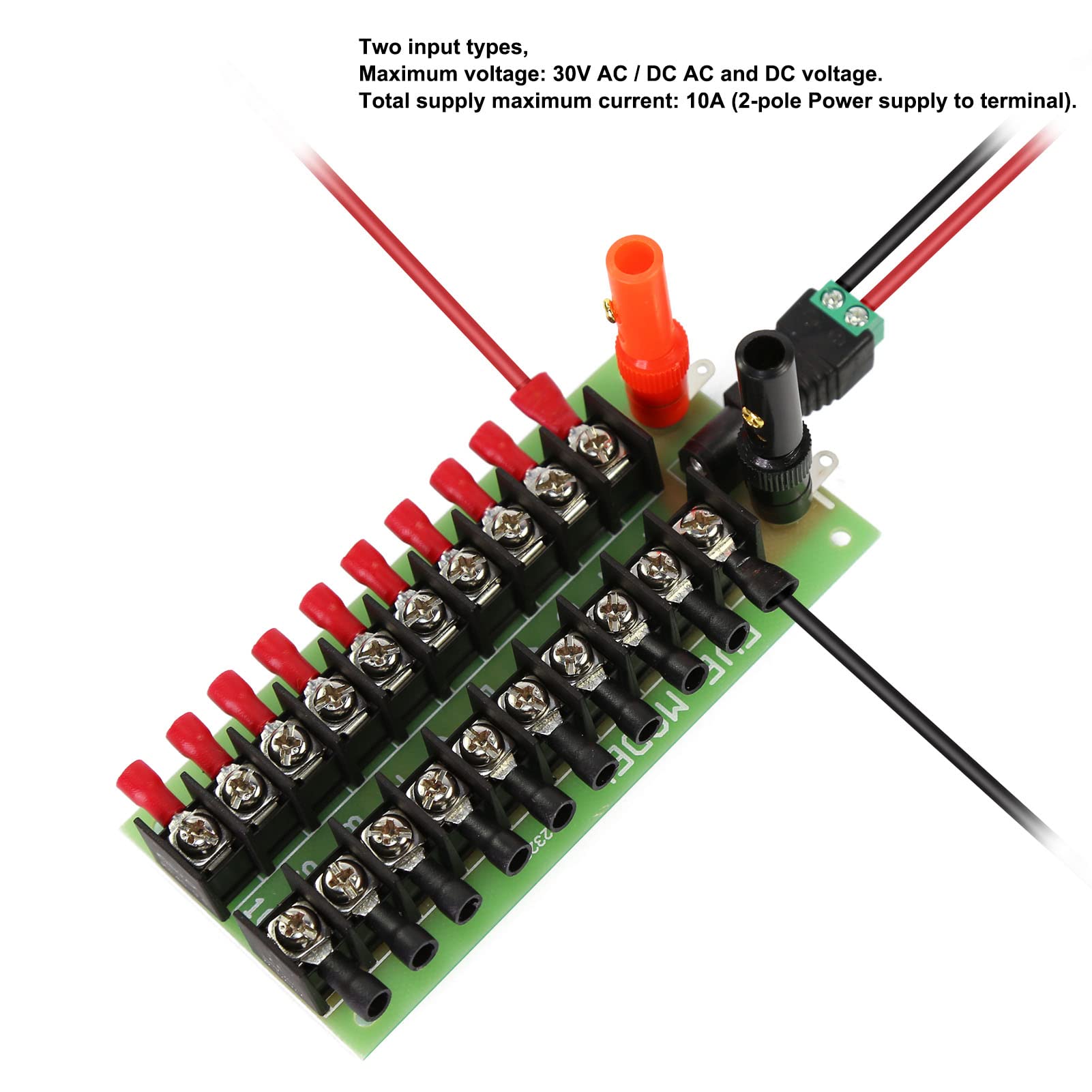Pcb005 1X Power Distribution Board 3 Inputs 2 X 10 Outputs For Dc Ac Voltage