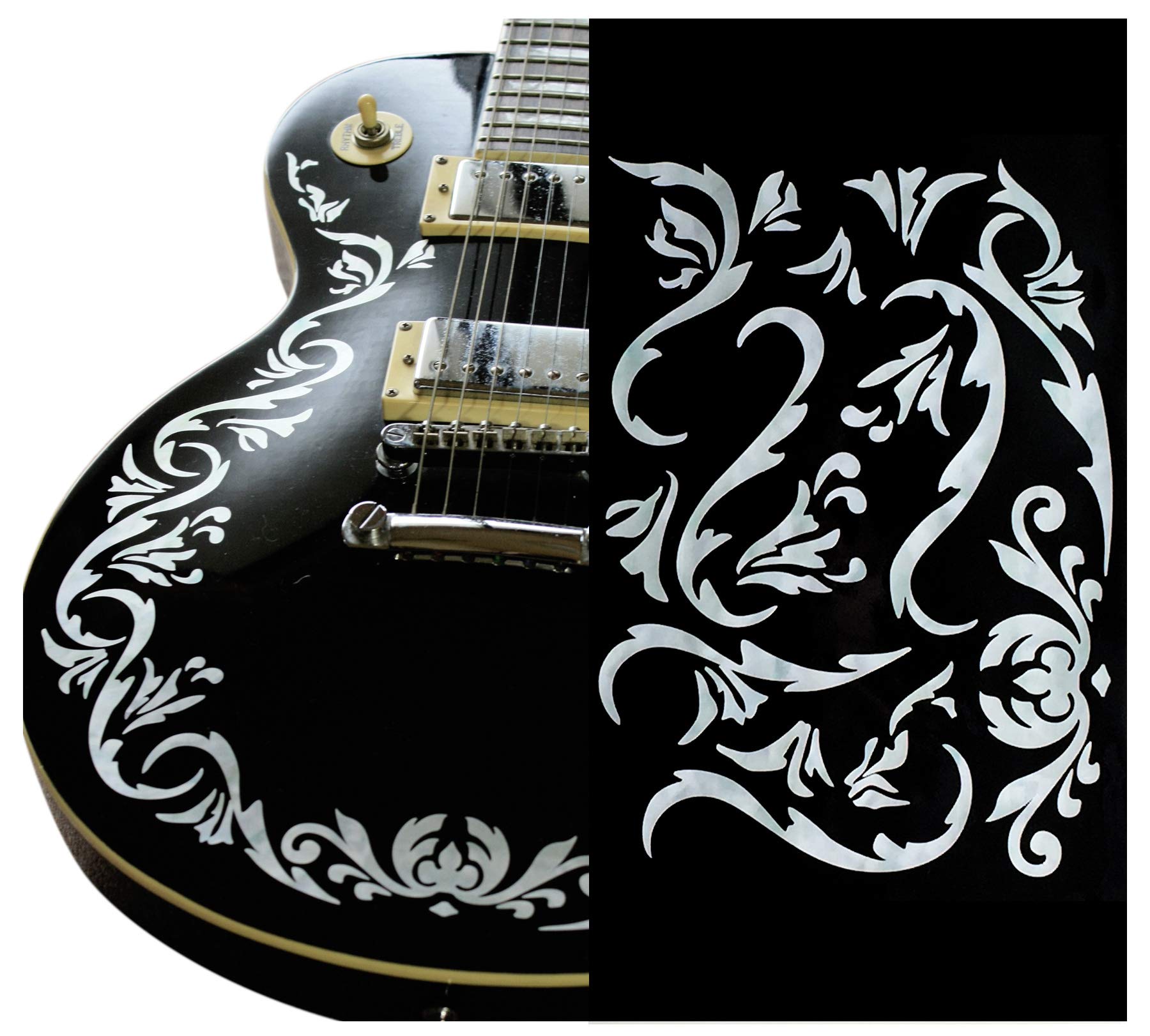 Jockomo Cowboy Fancy Vine Wt Guitar Bass Inlay Sticker