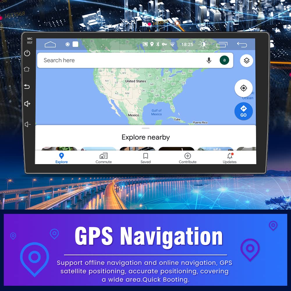Litillbuly Android 12 2Gb+32Gb Wireless Carplay Receiver For Toyota Tacoma 2005 2015, 9 Inch Touch Screen With Gps/Fm/Wifi/Usb/S