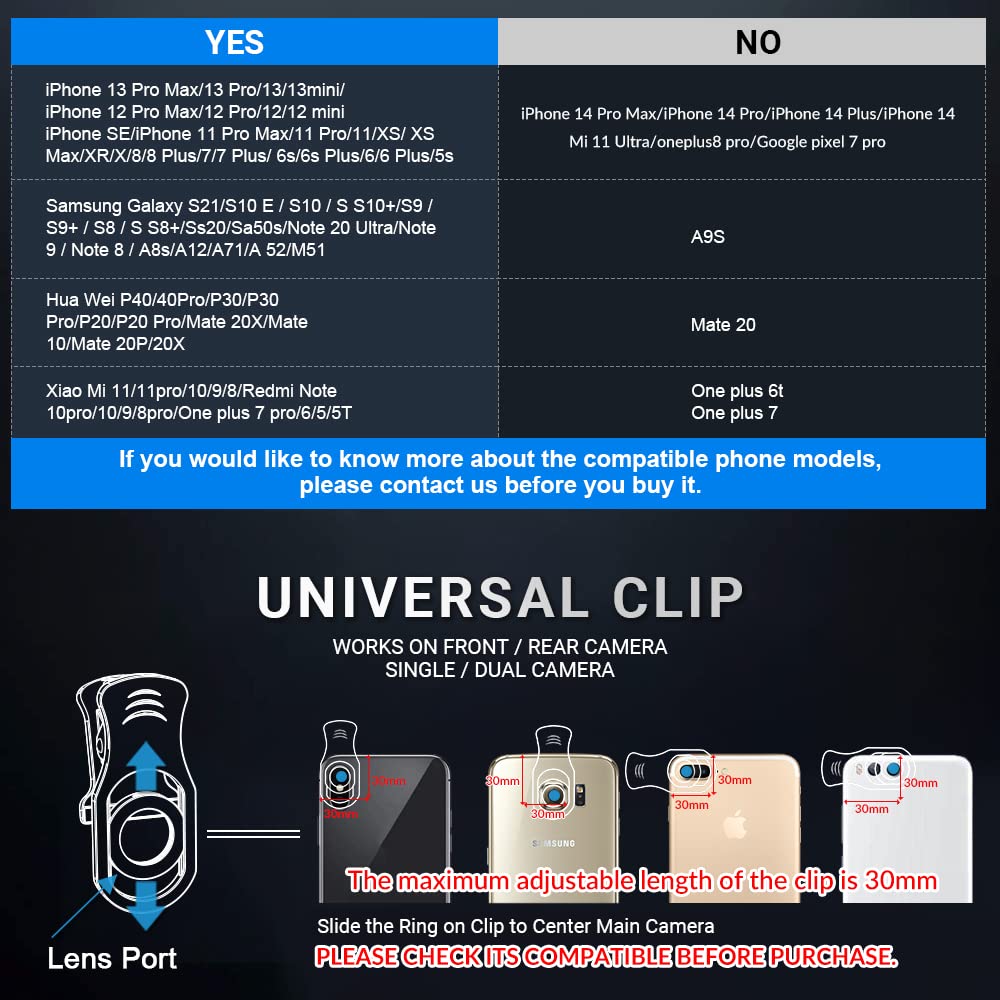 Apexel 4 In 1 Phone Photography Kit, 18X Telephoto Lens, 198 Fisheye Lens, 15X Macro Lens, 0.63X Wide Angle Lens, Set With Flexi