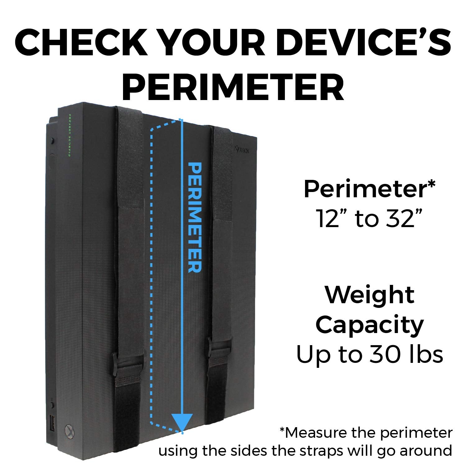 Humancentric Universal Wall Mount (Black), Adjustable Mount For Cable Boxes, Gaming Consoles, Dvd Players, Routers, Modems, And More