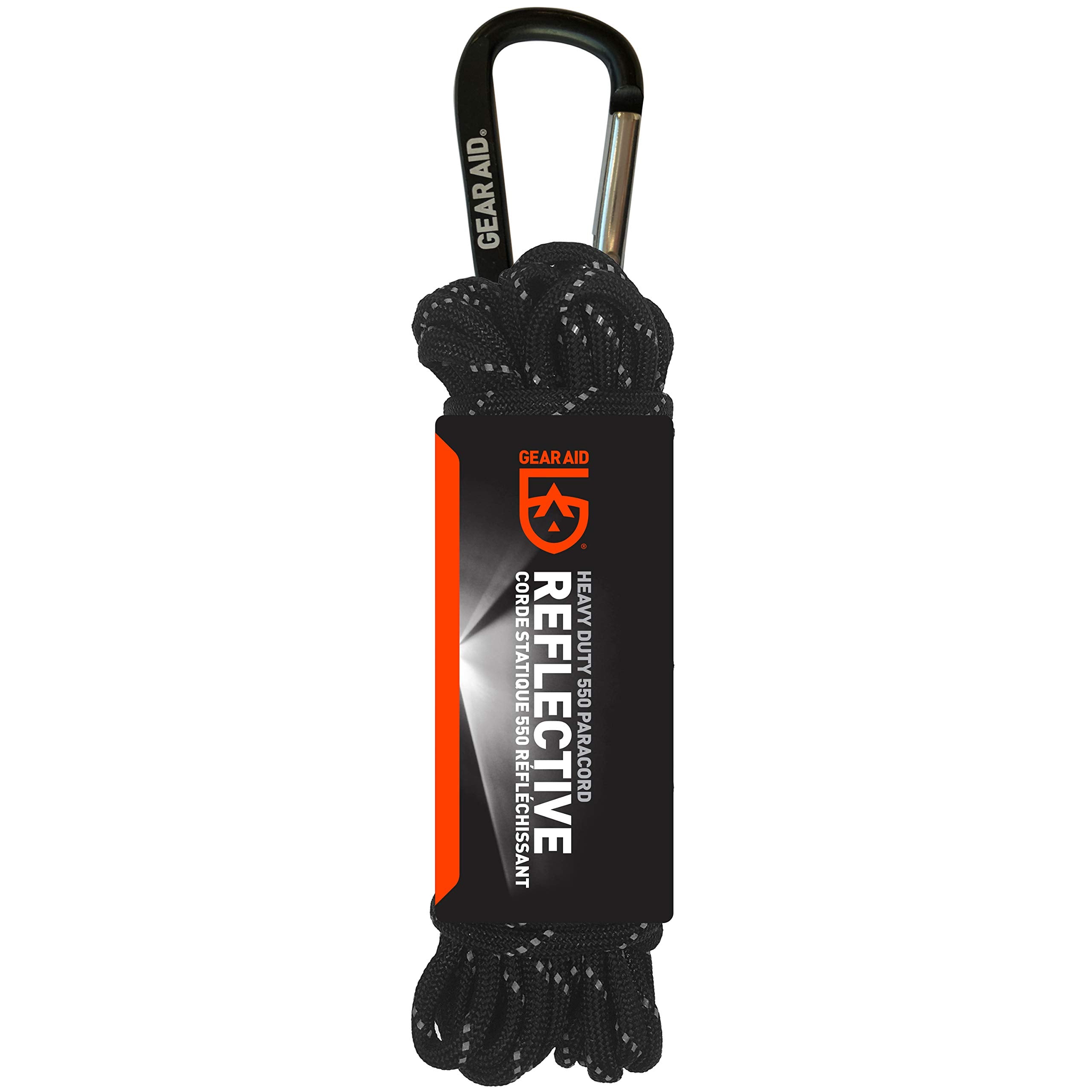 Gear Aid 80673 Para Cord   550   Blackreflective   30Ft, Black Reflective