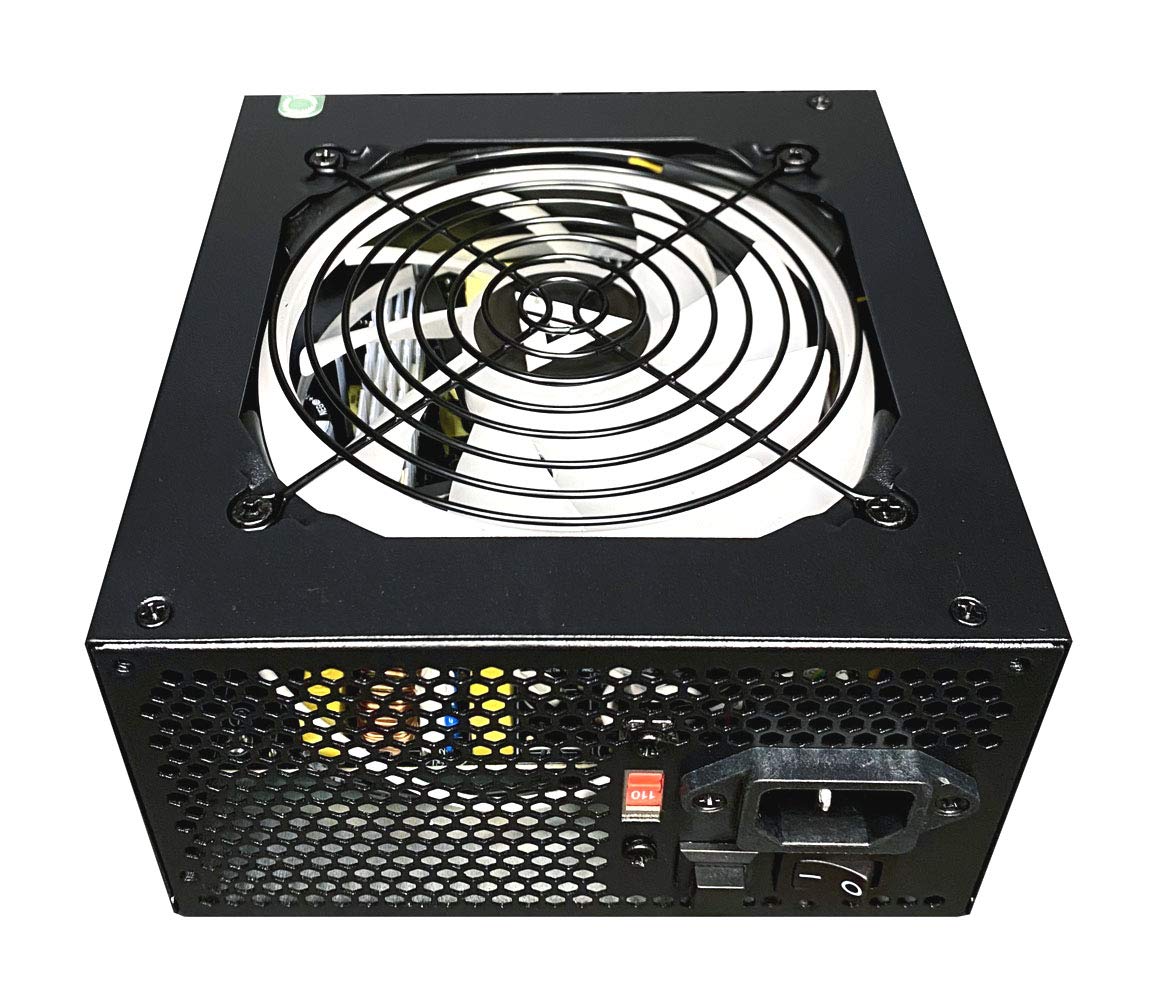 Apevia Atx Es600 Rgb Essence 600W Atx Semi Modular Gaming Power Supply With Auto Thermally Controlled 120Mm Rgb Fan, 115/230V Sw