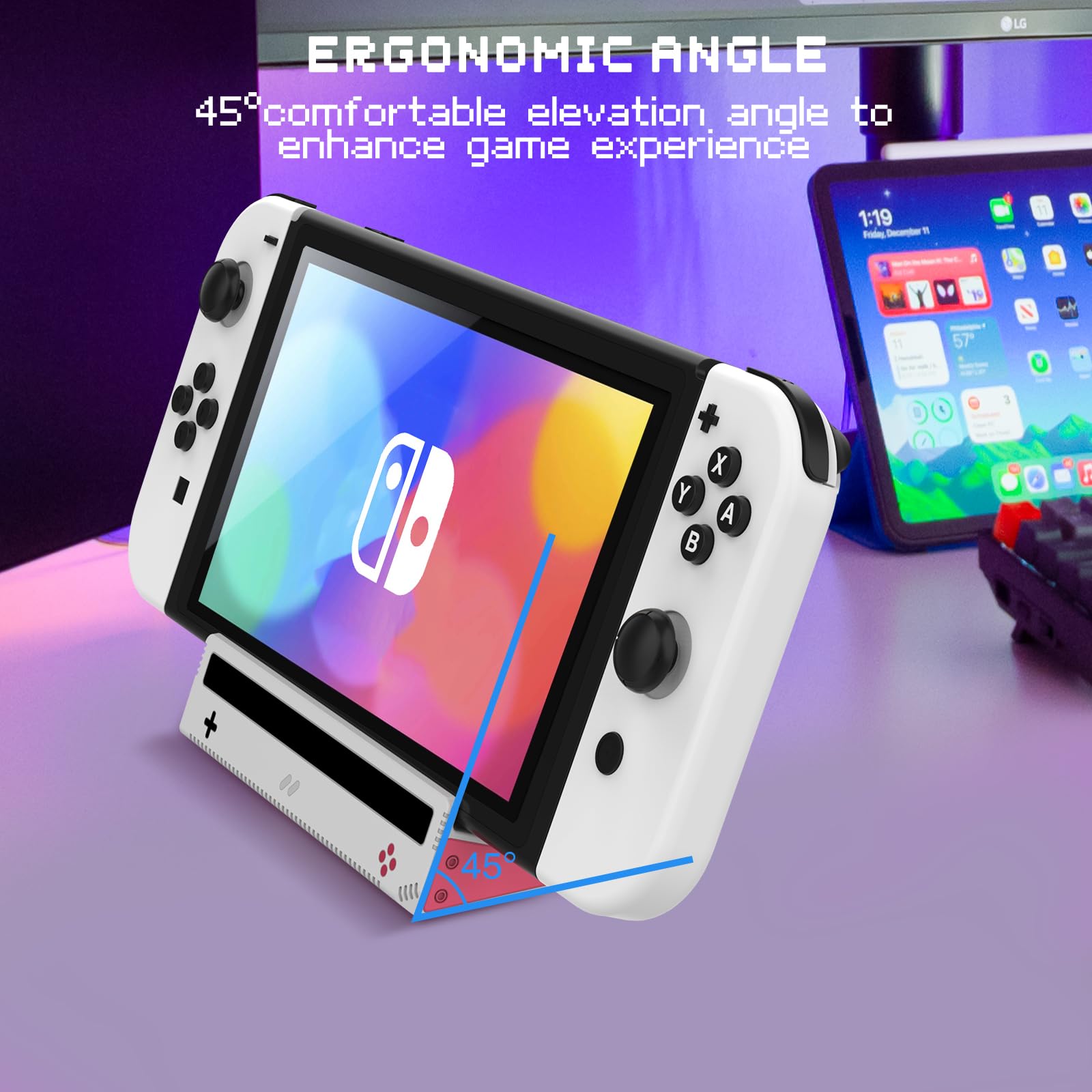 Heiying Switch Base,Portble Charger Dock For Nintendo Switch/Oled/Lite,Charging Dock Station With Standard Usb C Port For Easy C