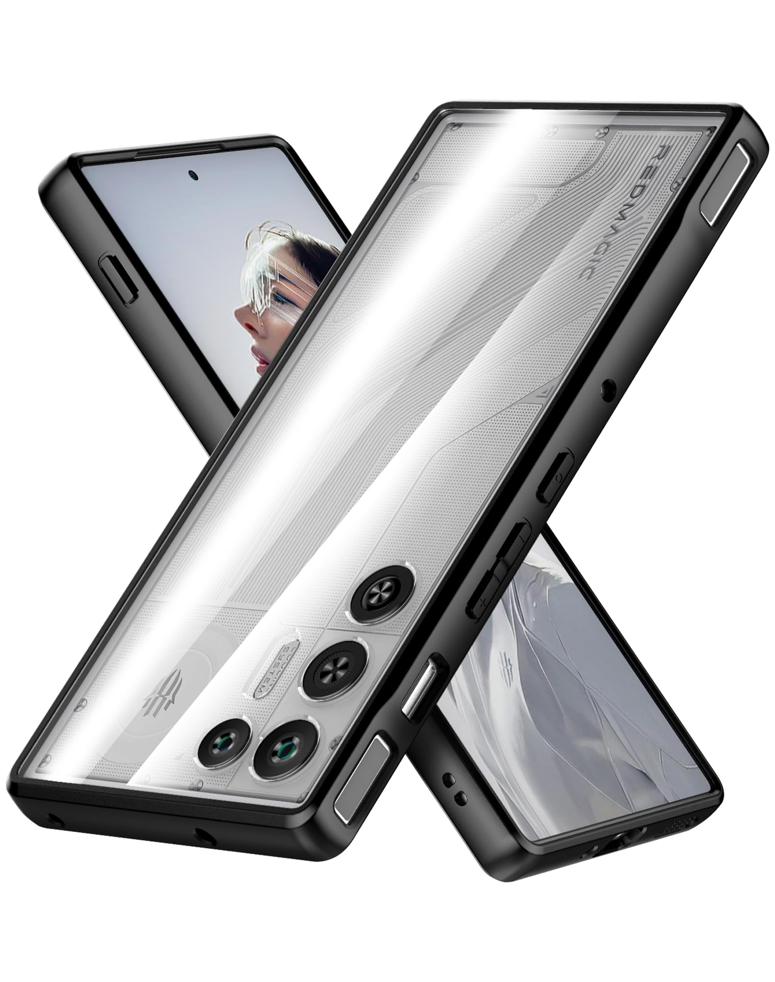 Foluu Clear Case for ZTE Nubia RedMagic 11 Air, Hard PC Back & Soft TPU Bumper [Not Yellowing] [Military Drop Protection] Shockp