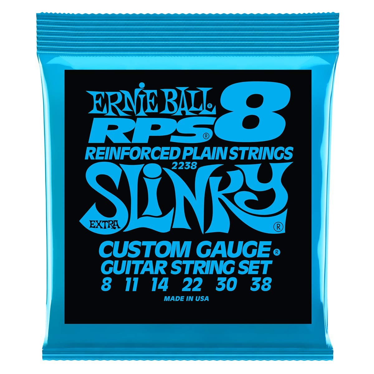 Ernie Ball Extra Slinky Rps Nickel Wound Electric Guitar Strings   8 38 Gauge