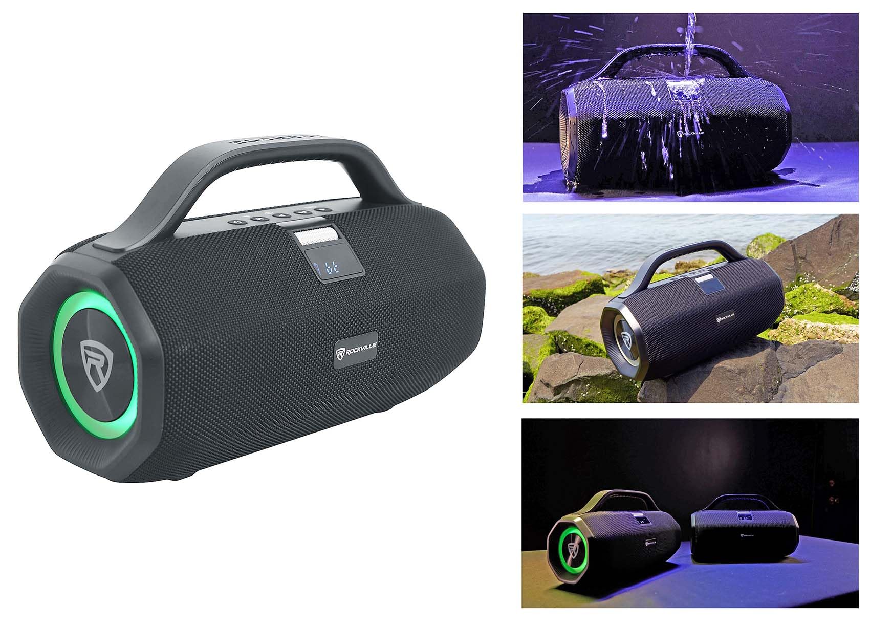 Rockville Sonic-50L Large Portable Bluetooth Party Speaker, Big Bass/Led/Mic In