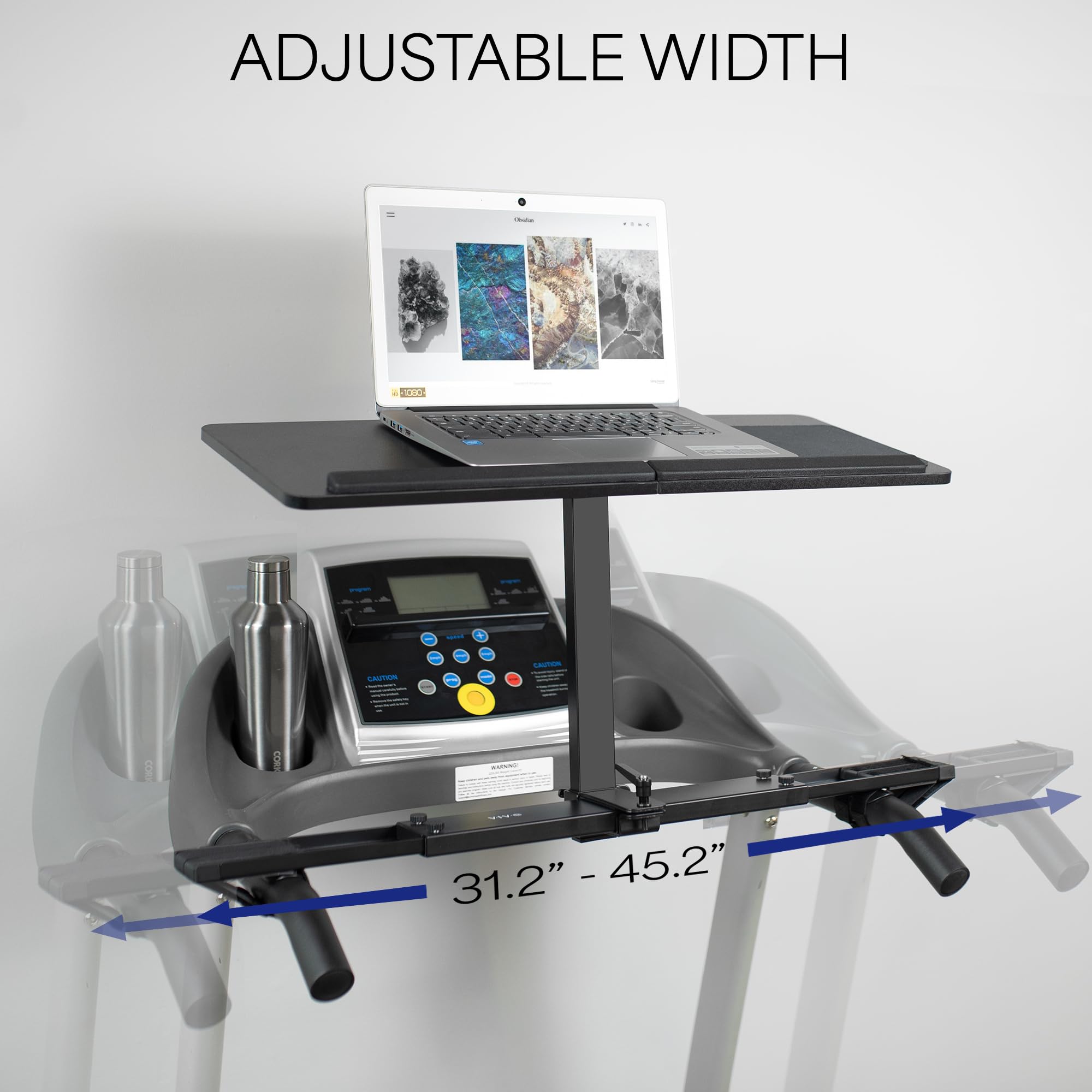 Vivo Universal Wooden Laptop Treadmill Desk, Adjustable Ergonomic Notebook Mount Stand For Treadmills, Includes Mouse Pad And Wr
