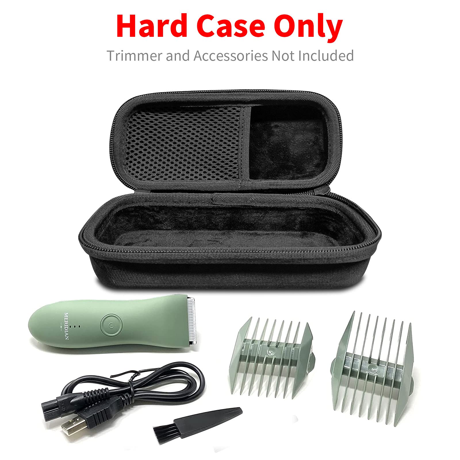 Merom Hard Case Compatible With Meridian Shaver Electric Groin Body Trimmer, Case For Meridian Grooming, Hard Travel Storage Cas
