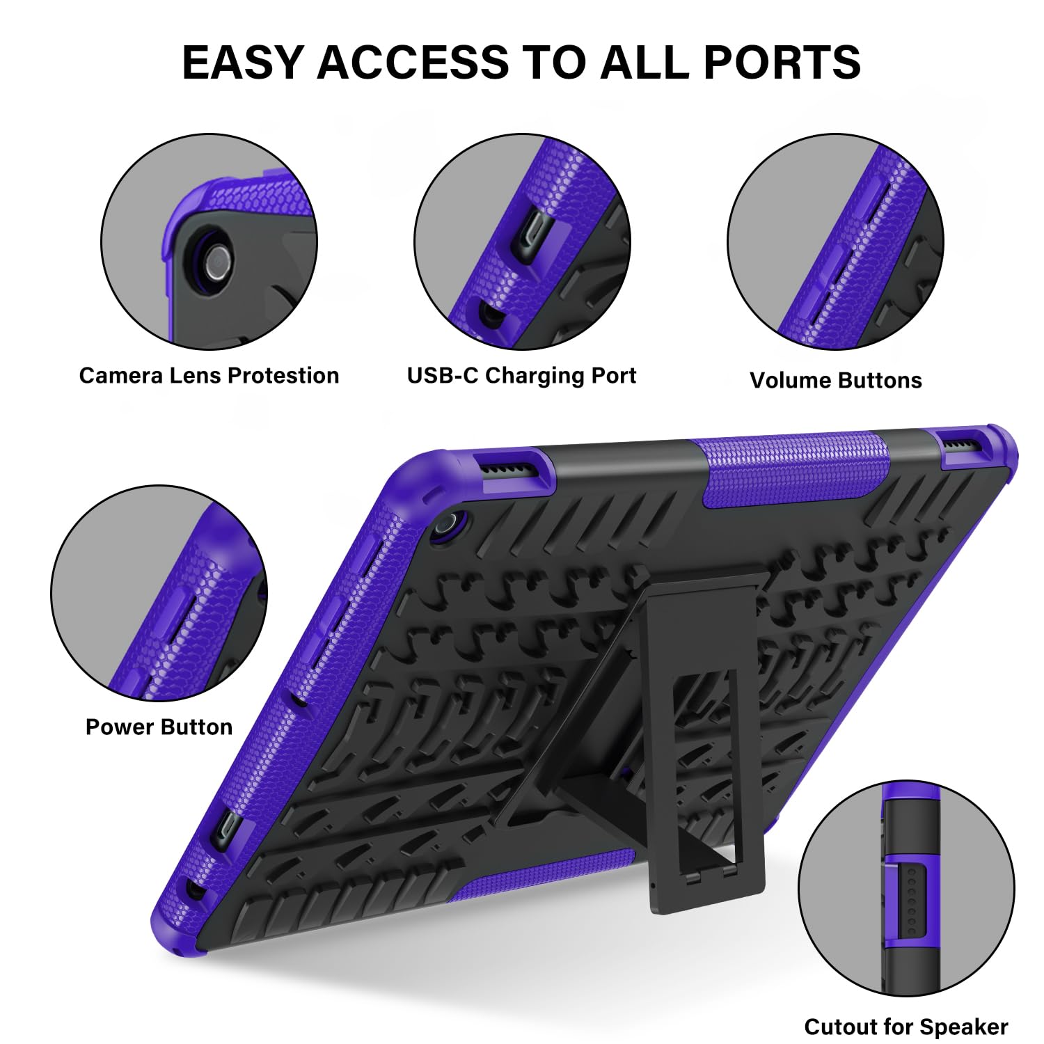 Roiskin For Dual Layer Shockproof Rugged Case For 2023 Tablet 10 Case 13Th Generation,Not For Ipad Samsung 10 Inch