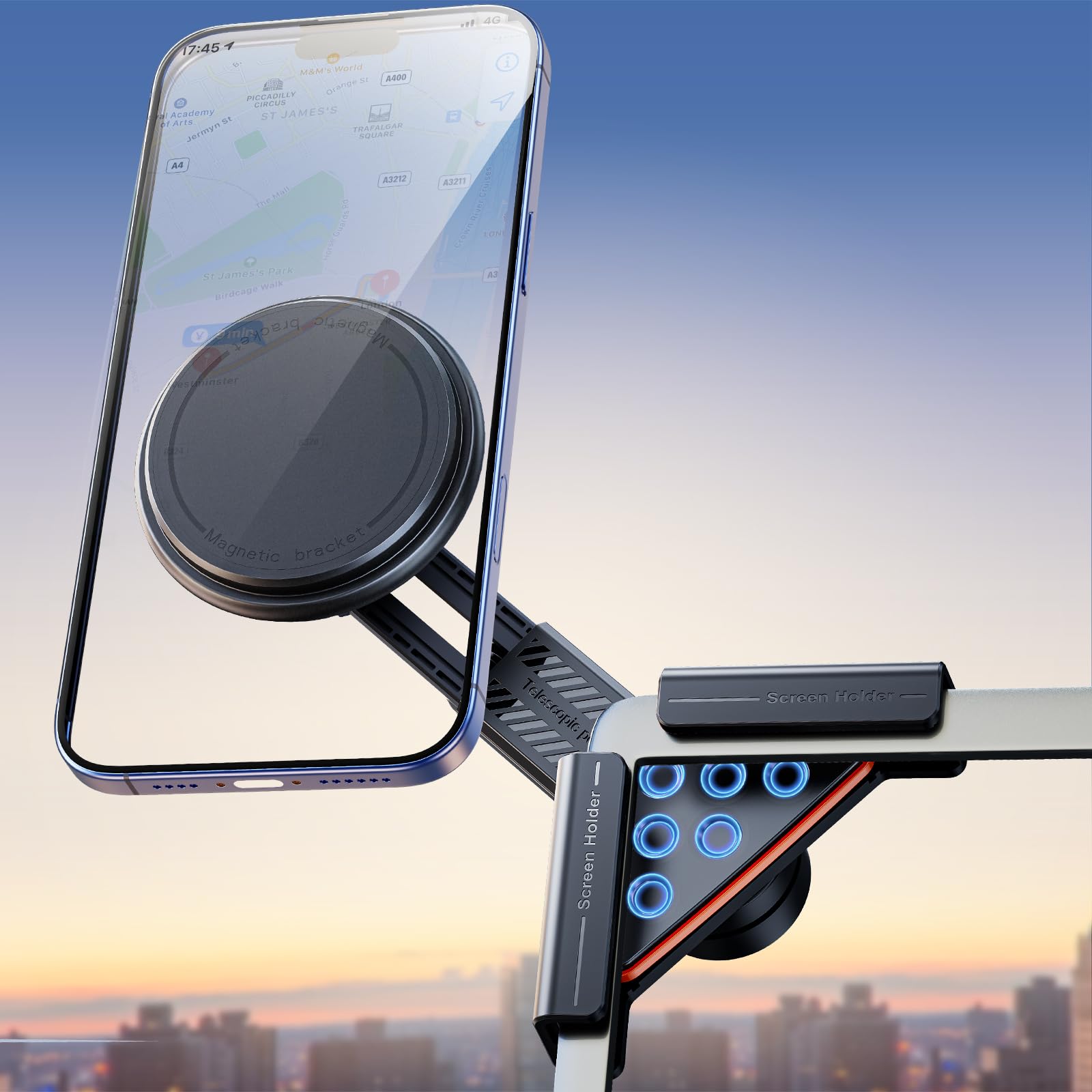 Dicmky Tesla Phone Mount For Tesla Model Y/3 2026 2025 2024 2023 2022, 360Swivel Car Accessories For Tesla Screen Magnetic Phone