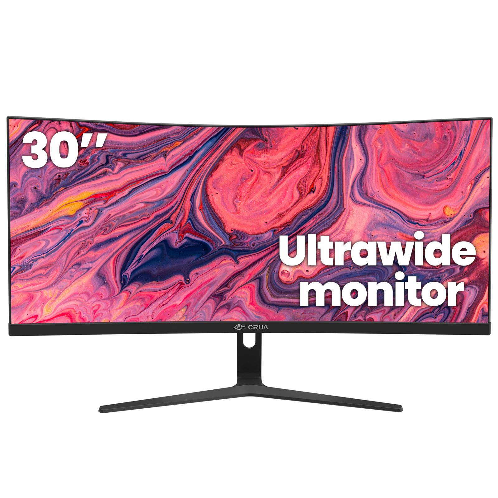 Crua 30Inch Ultrawide Curved Monitor, 21:9 Wfhd(2560X1080P) Va Computer Monitor, 99% Srgb 100Hz 1500R Pc Monitors Support Freesy