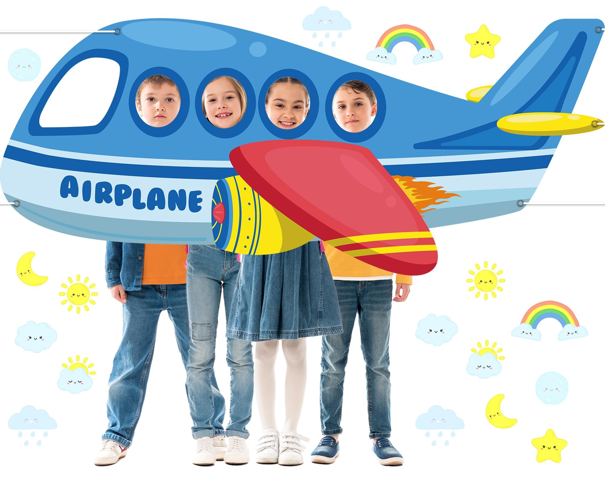 Airplane Shaped Photo Prop Selfie Frame Large Aircraft Photography Background Backdrop Banner Helicopter Plane Themed Photo Boot