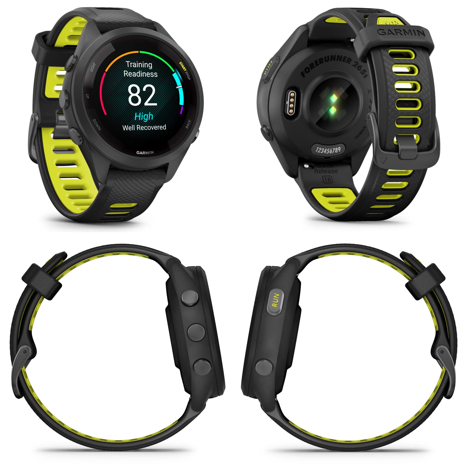 Wearable4U Garmin Forerunner 265S Music Gps Running 42 Mm Smartwatch, Black With Amoled 1.1In Touchscreen Display Black Earbuds