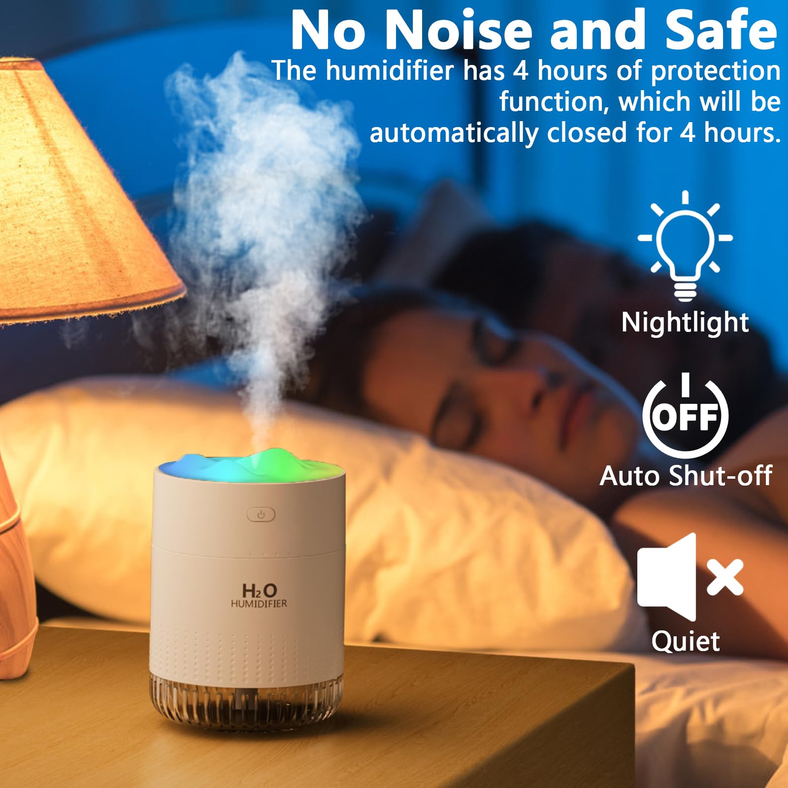 Portable Small Humidifiers For Bedroom Baby, Rechargeable Mini Cool Mist Plant Humidifier For Plants, Quiet Desktop Humidifier W