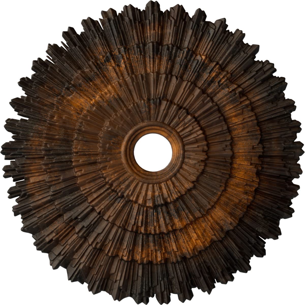 24 3/4OD x 3 1/4ID x 1 7/8P Eryn Ceiling Medallion (Fits Canopies up to 4), Hand-Painted Rust