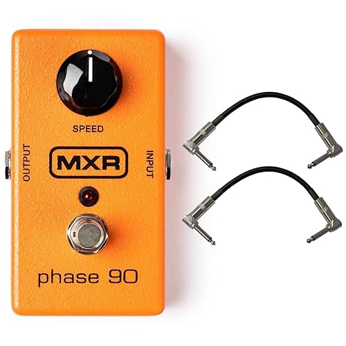 New Dunlop Mxr M101 Phase 90 Phaser Effects Pedal Bundle With 6'' Patch Cables