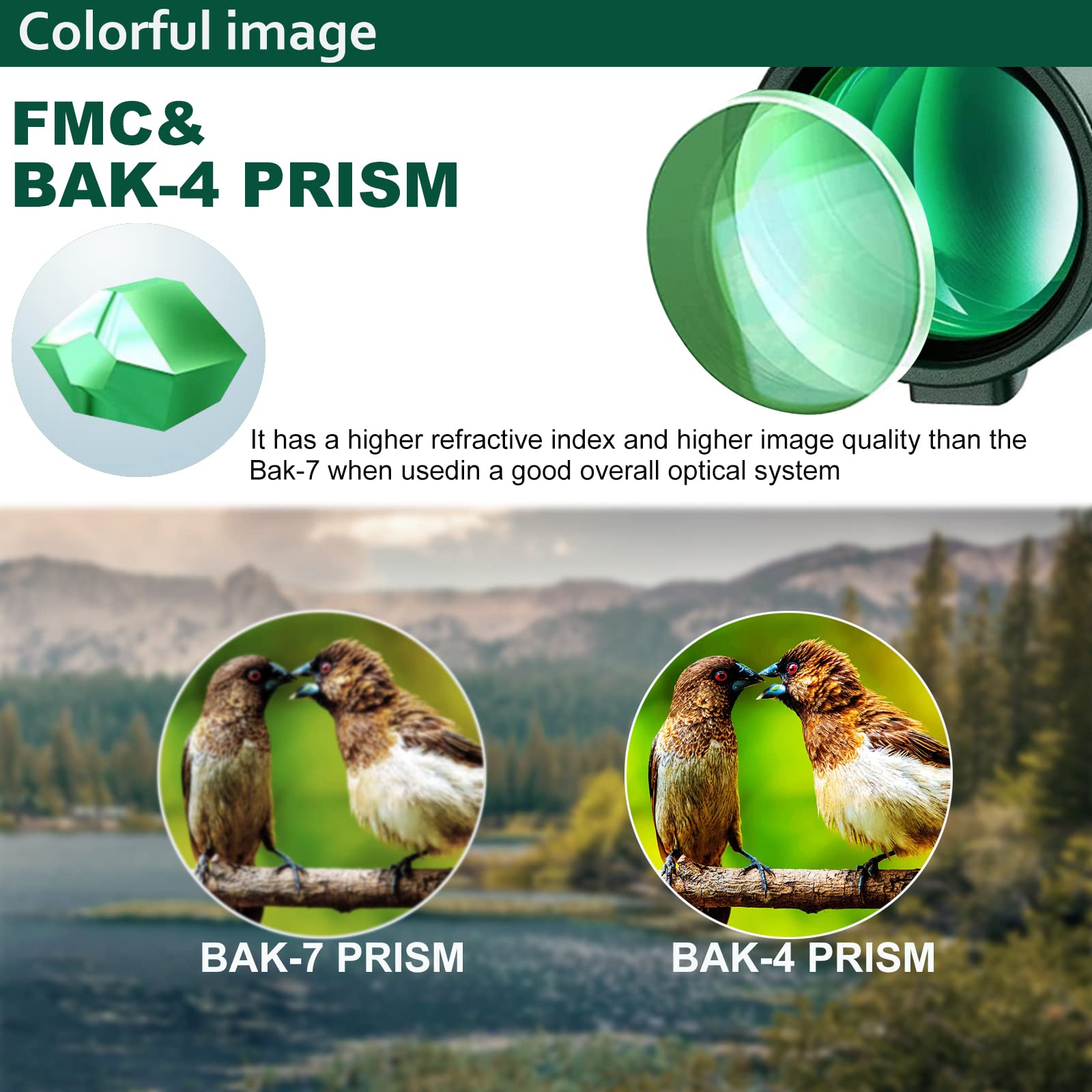 40X60 Monocular Telescope High Power Low Light Vision   For Adults With Smartphone Holder For Stargazing Bird Watching Hunting H