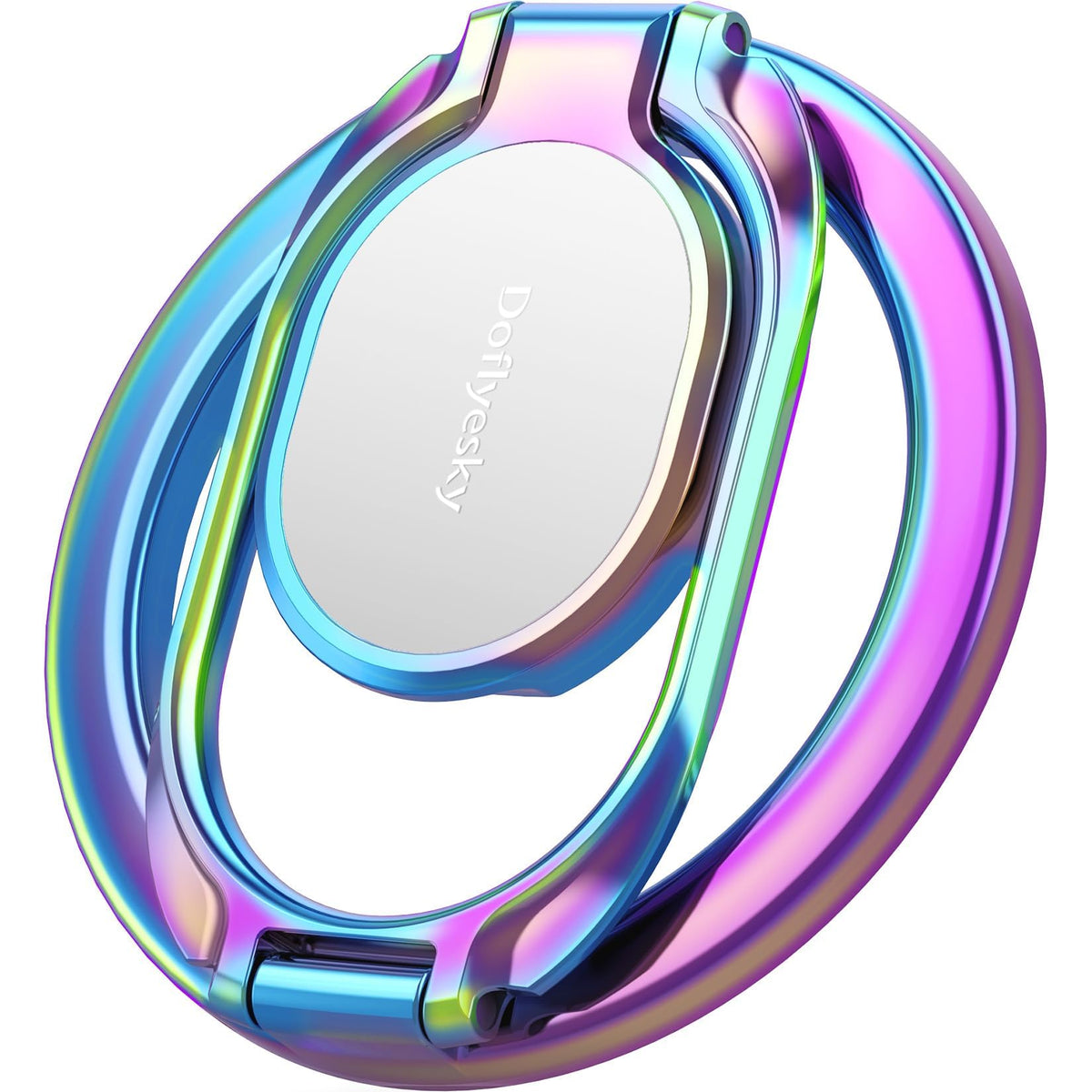 Doflyesky Magnetic Phone Ring Holder With Magsafe, Double Adjustable Gym Finger Ring Grip, Removable Phone Grip, For Iphone, Ipa