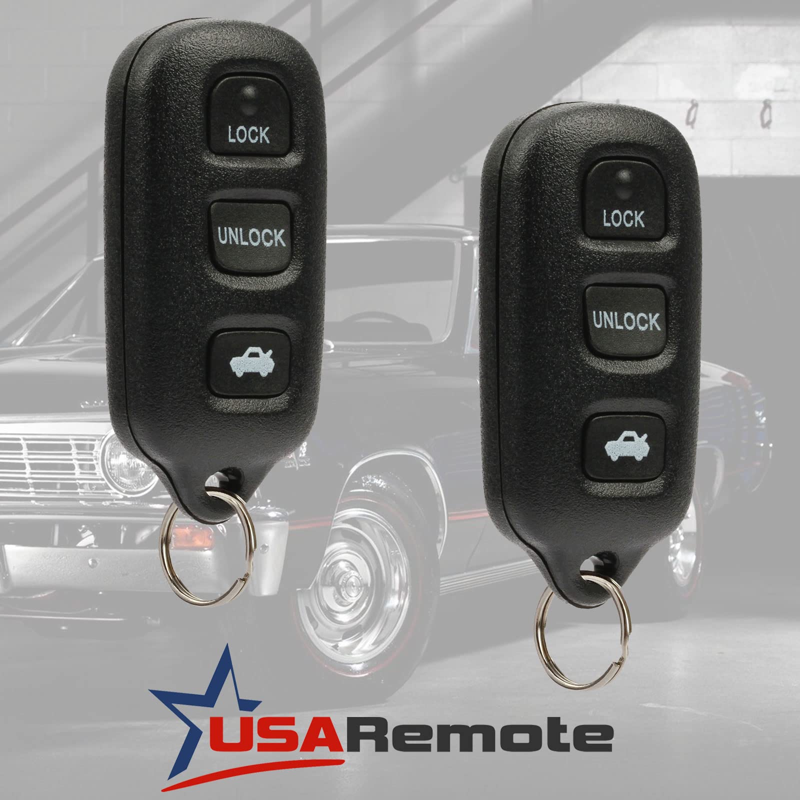 Key Fob Keyless Entry Remote Fits Toyota Camry Sienna Matrix Corolla Solara/Pontiac Vibe (Gq43Vt14T W/Panic), Set Of 2
