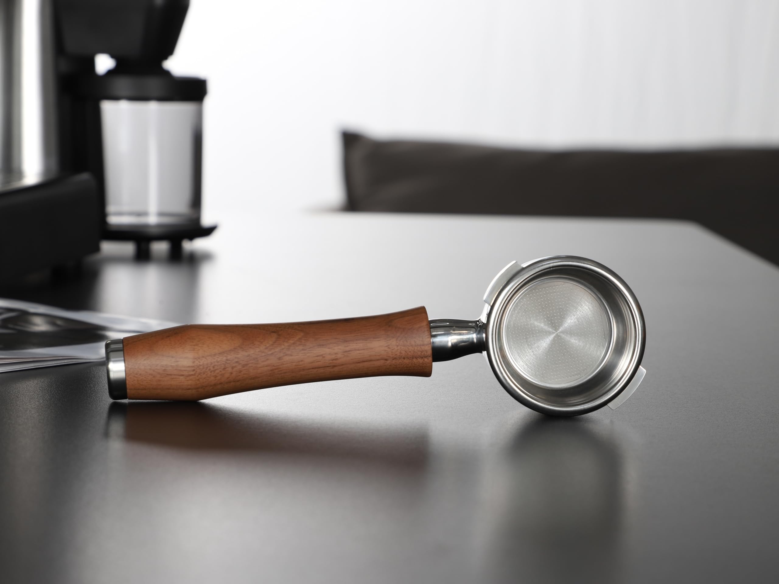 Coosigar 58Mm Bottomless Portafilter | Fits For Gaggia Machines| Stainless Steel Portafilter And Walnut Wood Handle|Espresso Mac