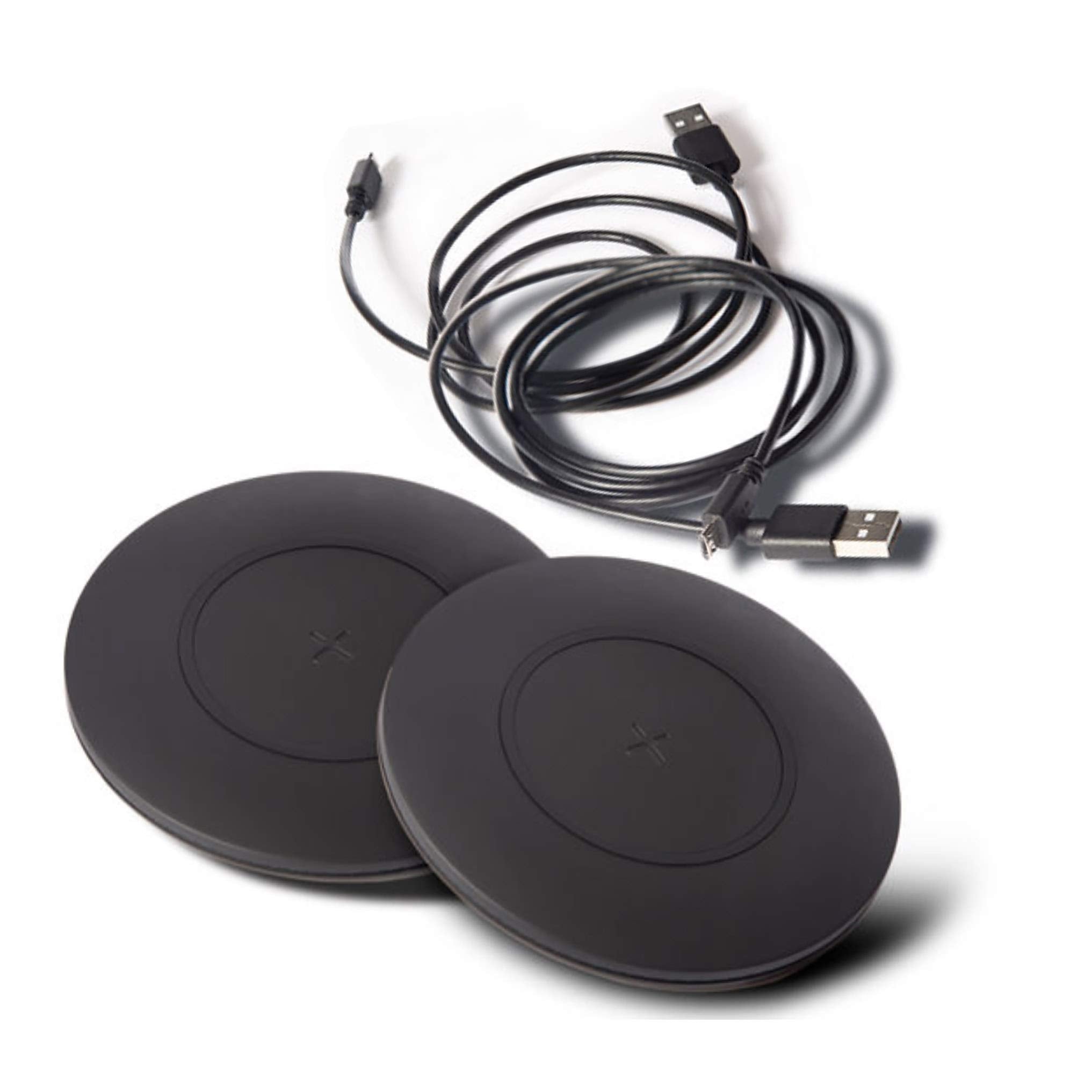 TYLT Shield 2 Pack Wireless Charger Pad | Wireless Charging Station | Qi-Certified 10W Max Universal Fast Wireless Charging Pad