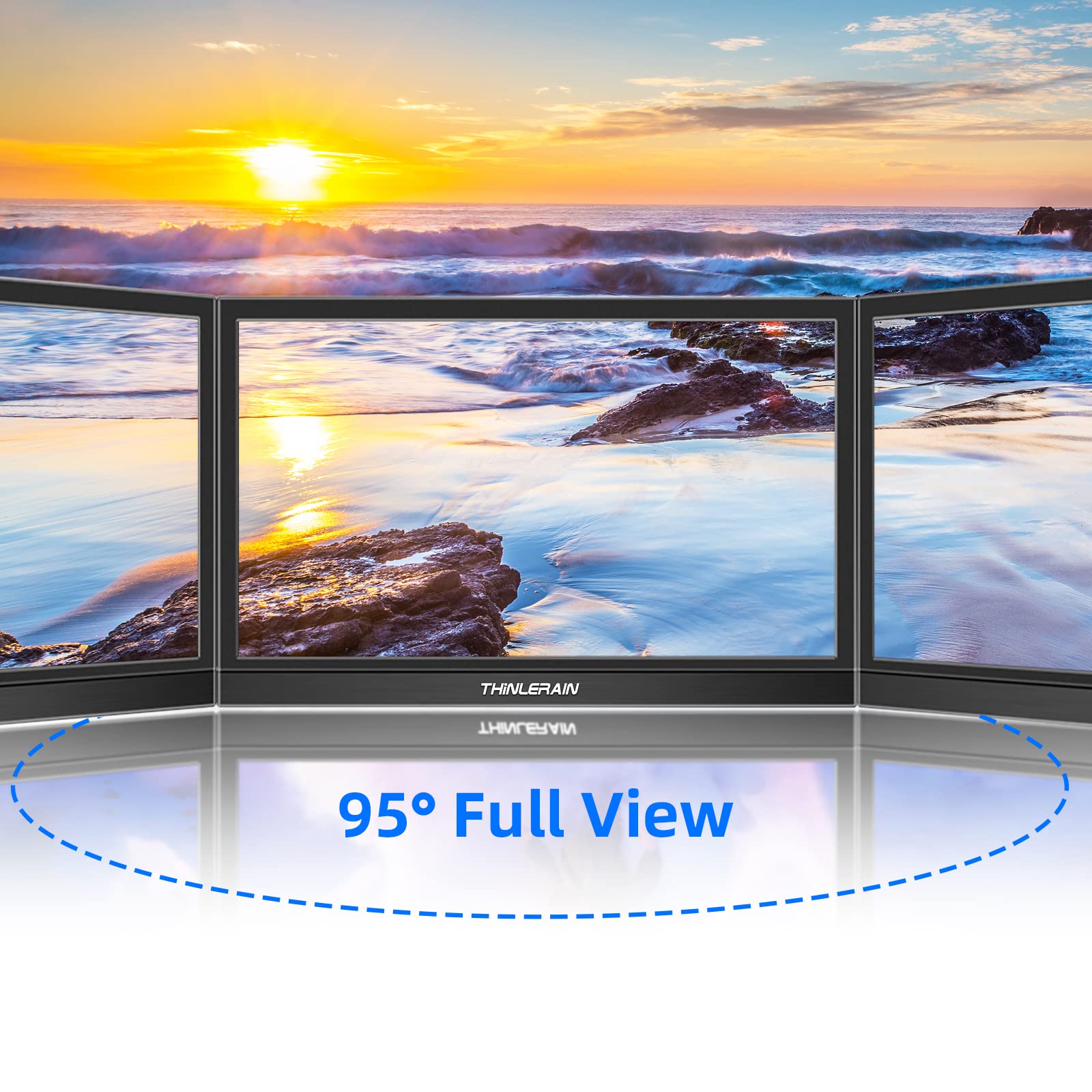 Thinlerain Small Portable Monitor   11.6 Inch Dual Hdmi Mini Laptop Monitor, 1366 X 768 Tn Led Display External Monitor For Lapt