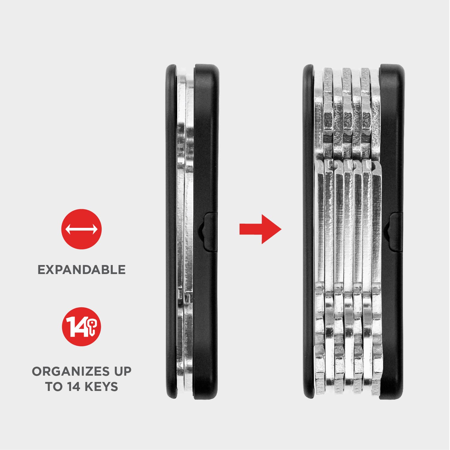 Key Smart Keysmart Ipro   Apple Find My App Compatible   Find Your Lost Key Organizer Keychain Holder, Compact Trackable Key Cha