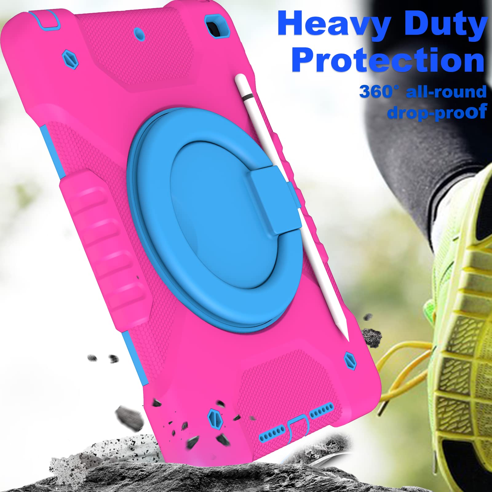 Andnary Case For Ipad 10.2 Inch Case, Ipad 9Th/8Th/7Th Gen Ipad Case Compatible With Ipad 10.2 Inch 2021/2020/2019 Shockproof Ru