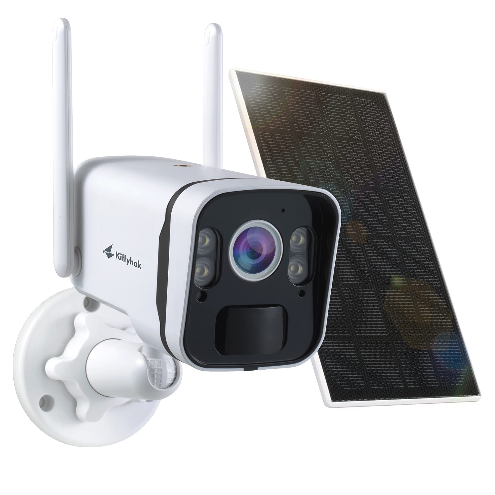 Kittyhok 2K Solar Security Camera Outdoor | 4Mp Fhd Wireless Security Camera, Solar Battery Powered, Smart Detection, Night Visi