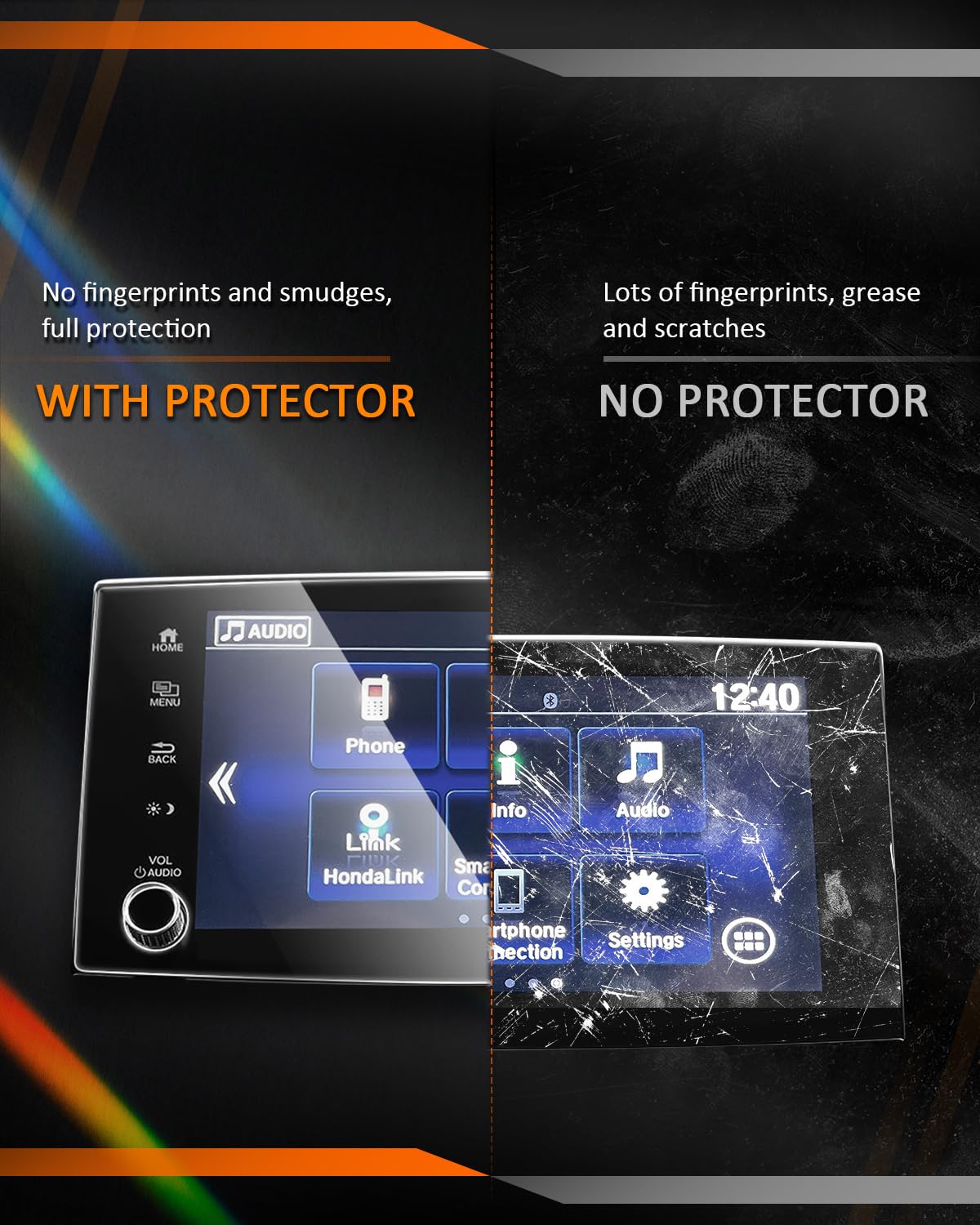 Cdefg For 2023 Honda Ridgeline Screen Protector For Ridgeline Accessories 2023 2022 2021 Sport Rtl Rtl E Black Edition Touch Screen Radio Display Cover 8' Tempered Glass