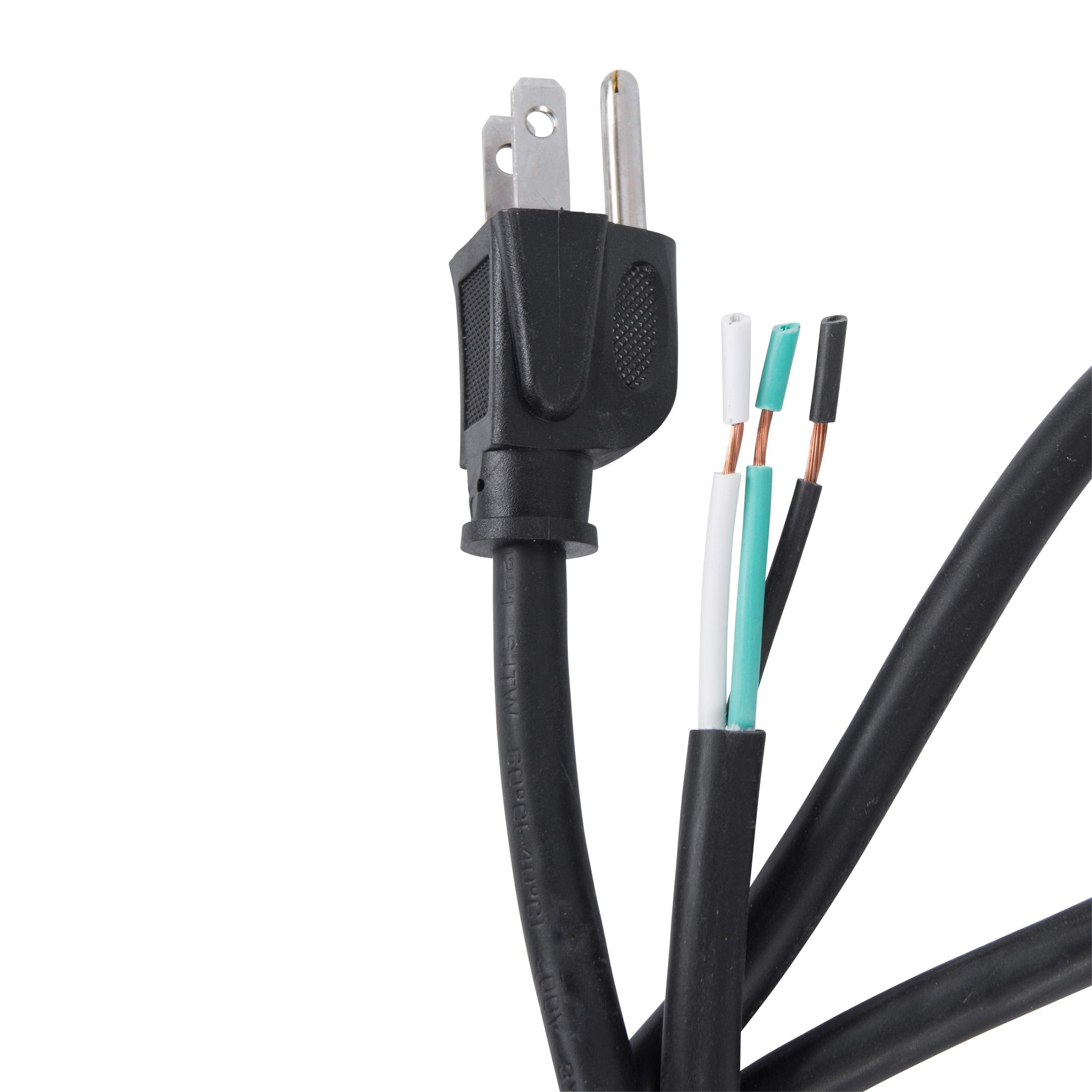 Bergen Industries Inc Ps313163 3 Wire Appliance And Power Tool Cord, 3 Ft, 16 Awg, 13A/125V Ac, 1625W,Black