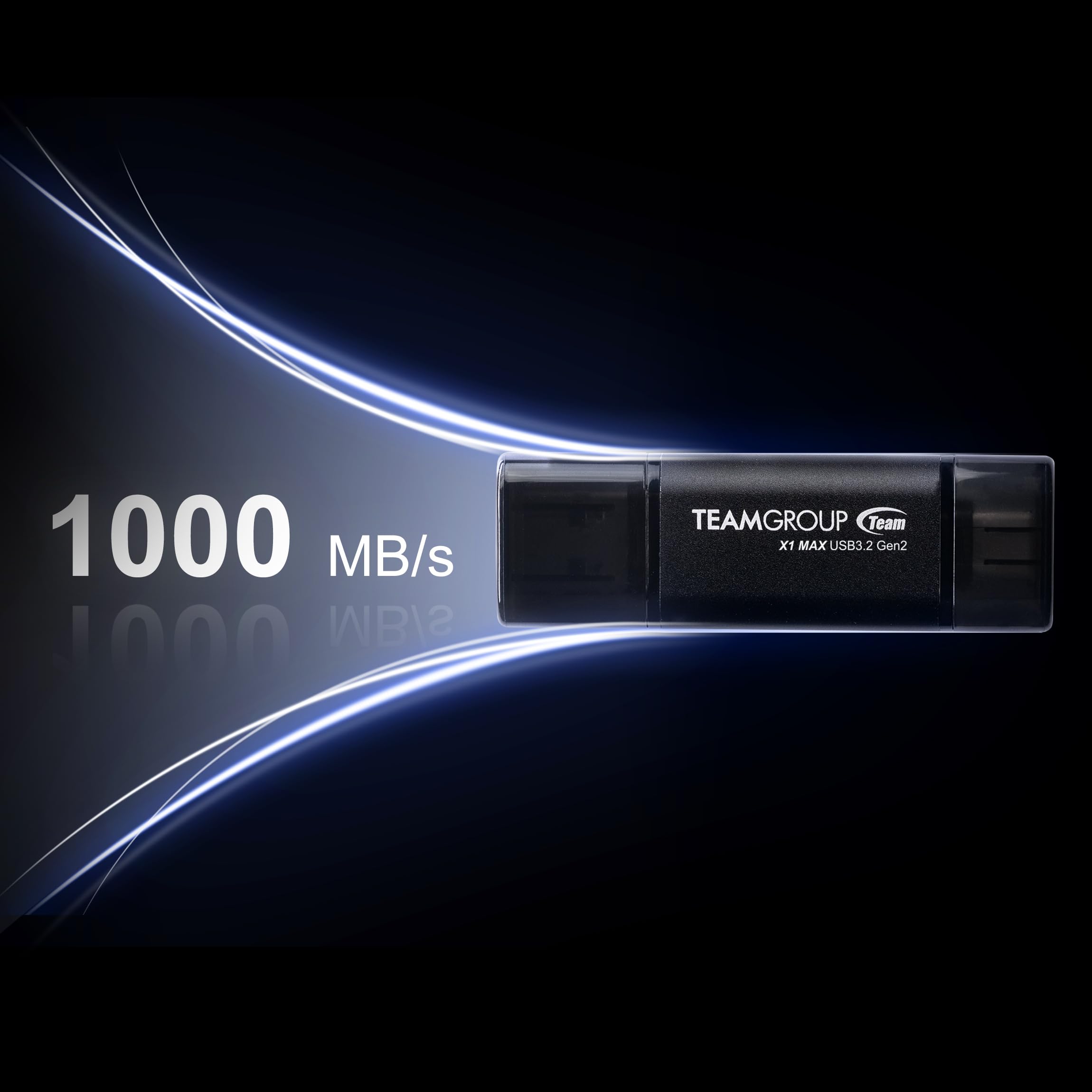 TEAMGROUP X1 MAX USB Flash Drive 256GB, 1000MB/s, Dual Interface Type A & C, Compatible with Smartphone/Tablet/Laptop/PC/MacBook
