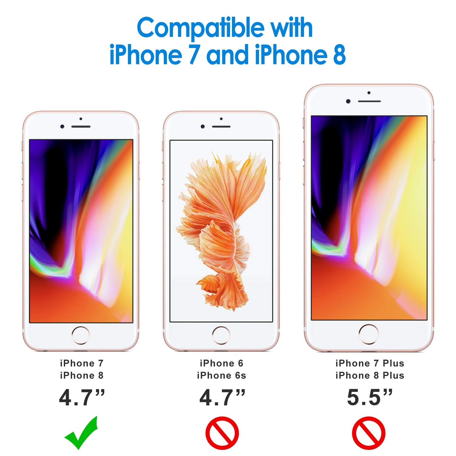 Jetech Shockproof Case For Iphone 8 And Iphone 7, Dual Layer Protective Phone Cover With Shock-Absorption (Red)