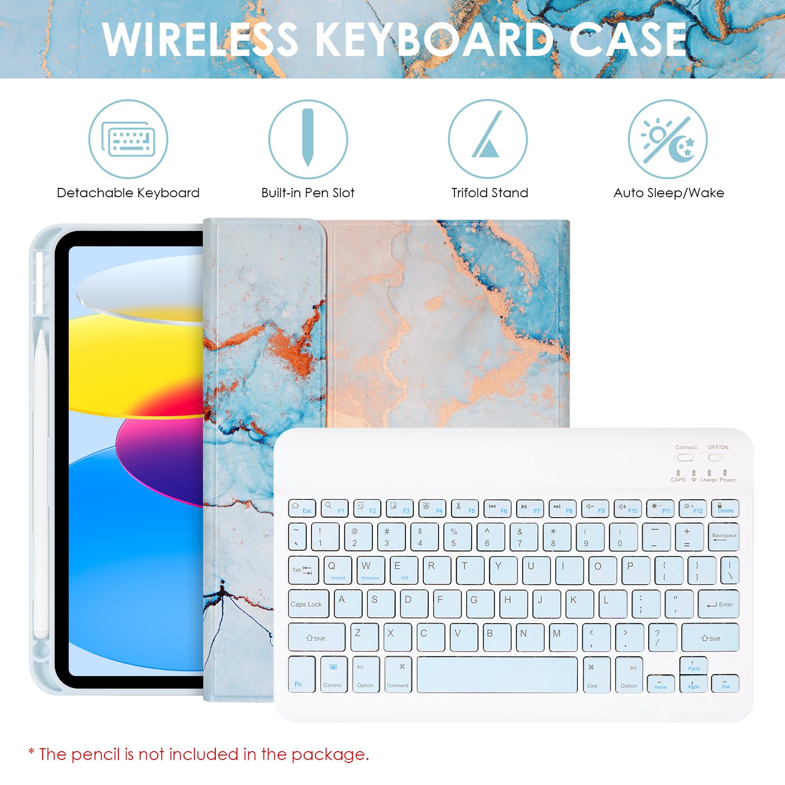 Lama Keyboard Case With Mouse For Ipad (A16) 11Th Gen 2025 /10Th Gen 2022, Magnetic Case With Keyboard For Ipad 11-Inch (A16) 11